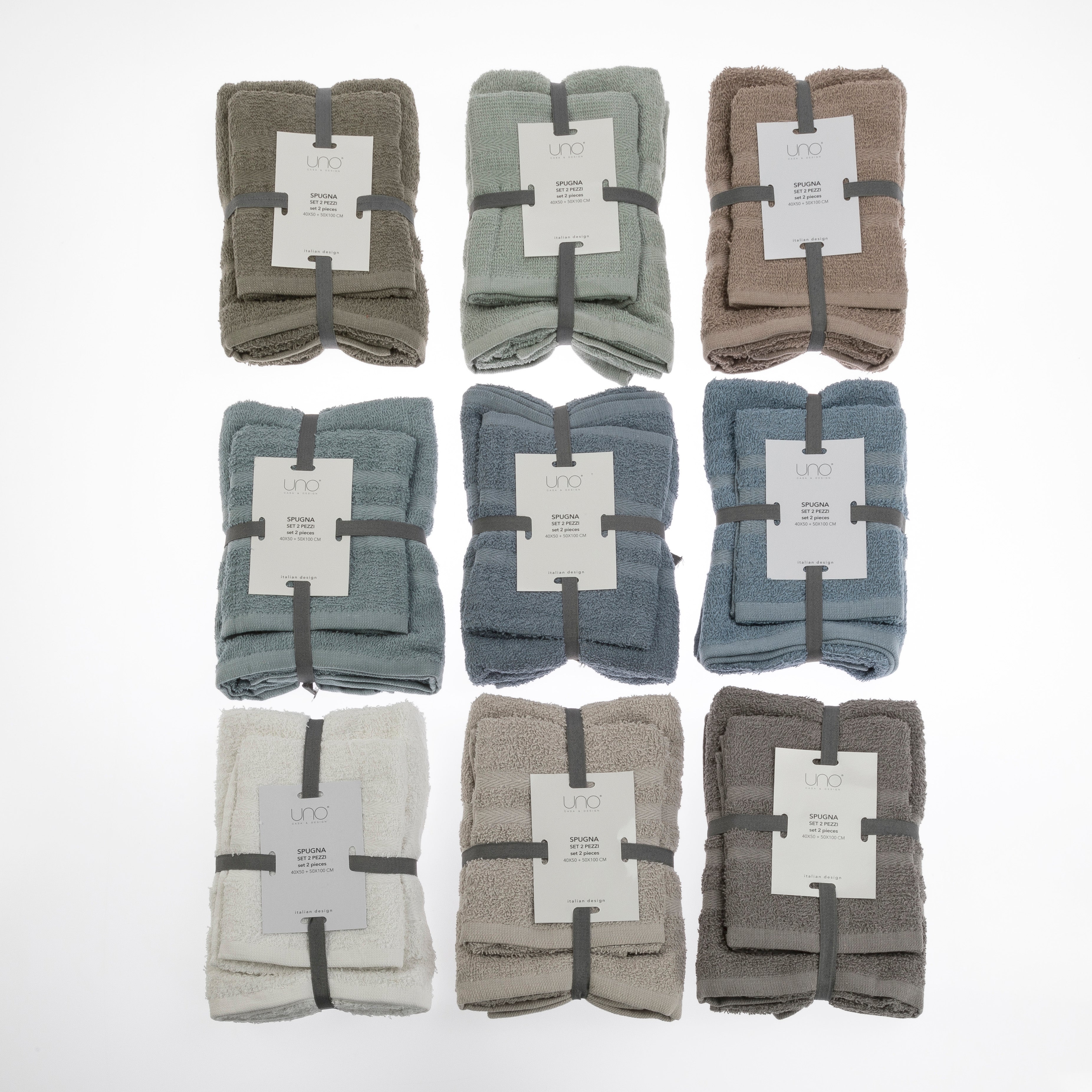 Asciugamano JAMES cotone 100% COLORI ASSORTITI  16 x 25 cm, set di 2 pezzi - 4