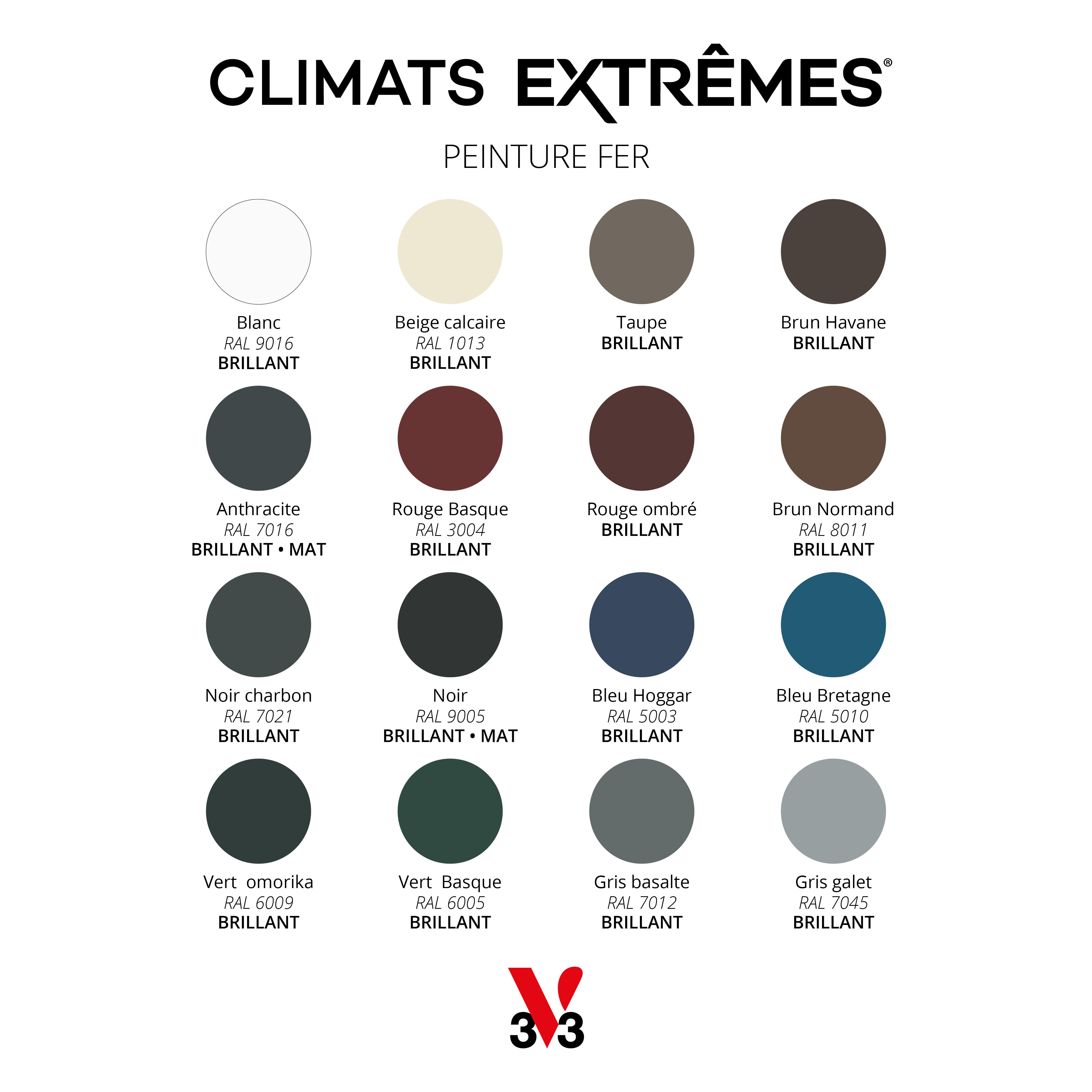 Peinture extérieure fer Climats extrêmes® V33 anthracite mat 0.5l - 4