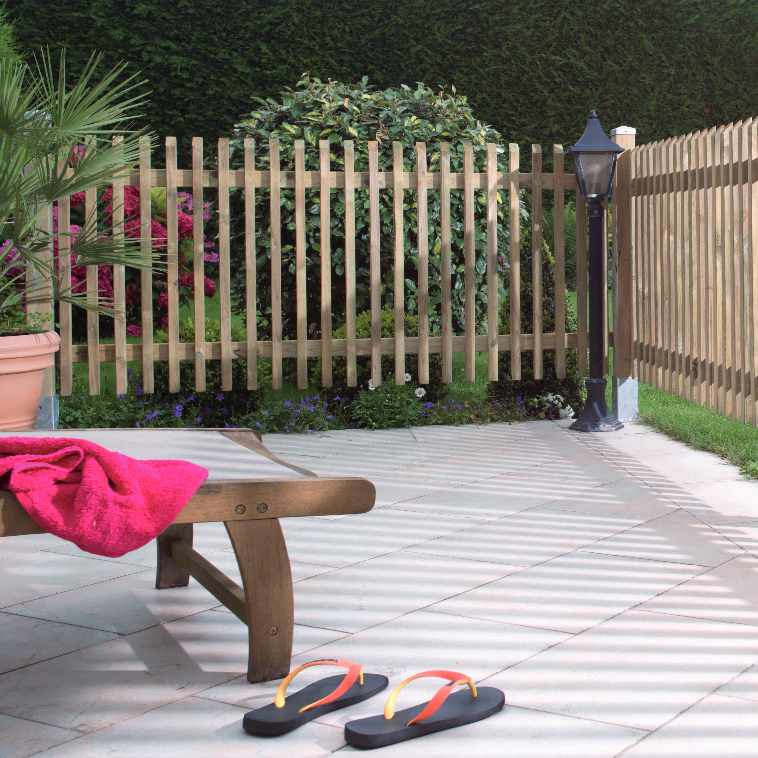 Clôture jardin bois Pika, CERLAND, H.80 x l.180 cm, naturel | Leroy Merlin