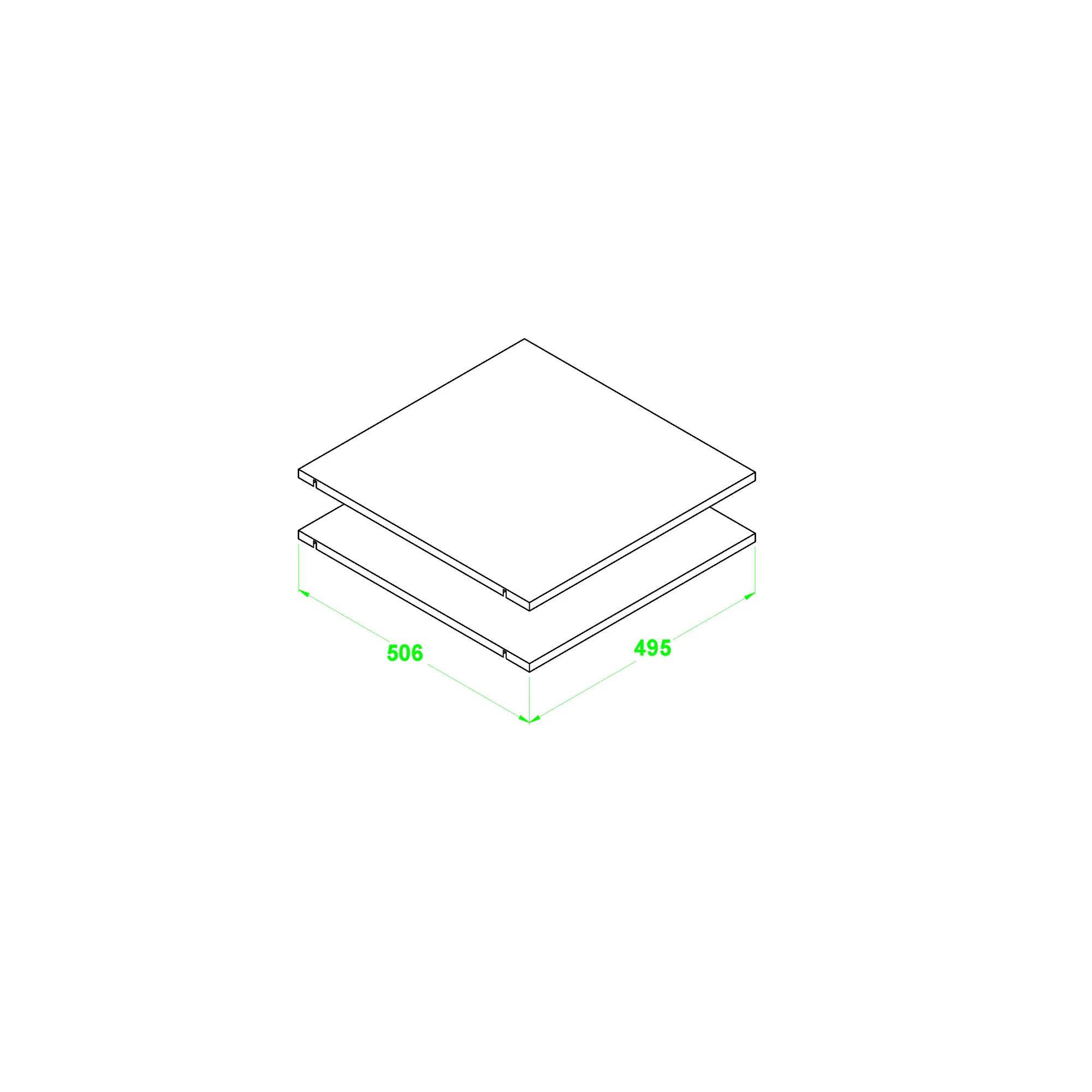 Prateleira para armário 50,6x49,5x1,6 cm branco One - 2