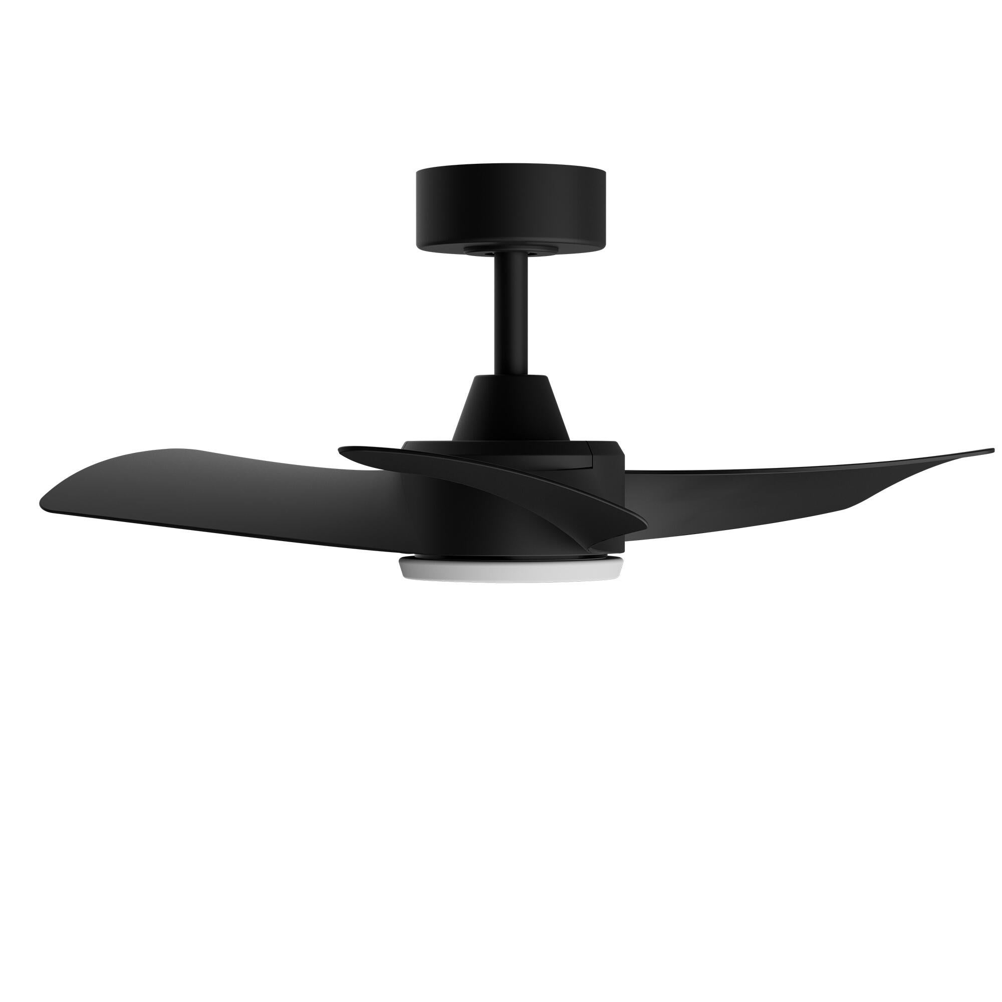 Ventilador de techo con luz motor dc alicia negro 84 cm color luz regulable
