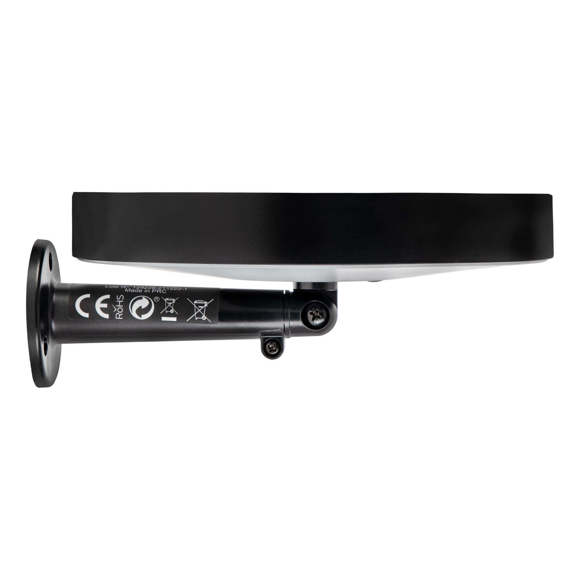 Aplique solar exterior luz led blanco neutro arte confort thea negro con detector de movimiento ip65