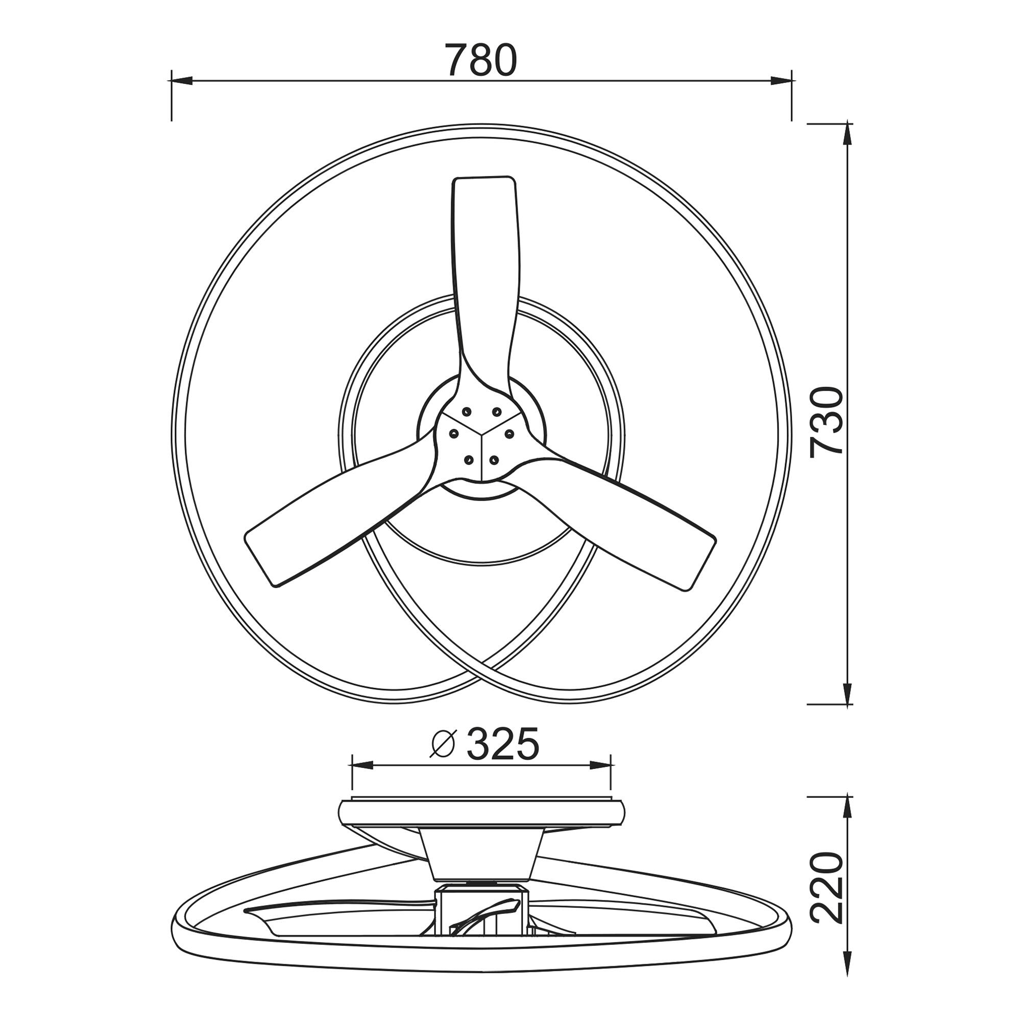 Ventilador de techo con luz DC 35W ø78 cm Ocean MANTRA negro luz CCT 3 velocidades| modo verano/invierno| recomendado para <13m² - 8