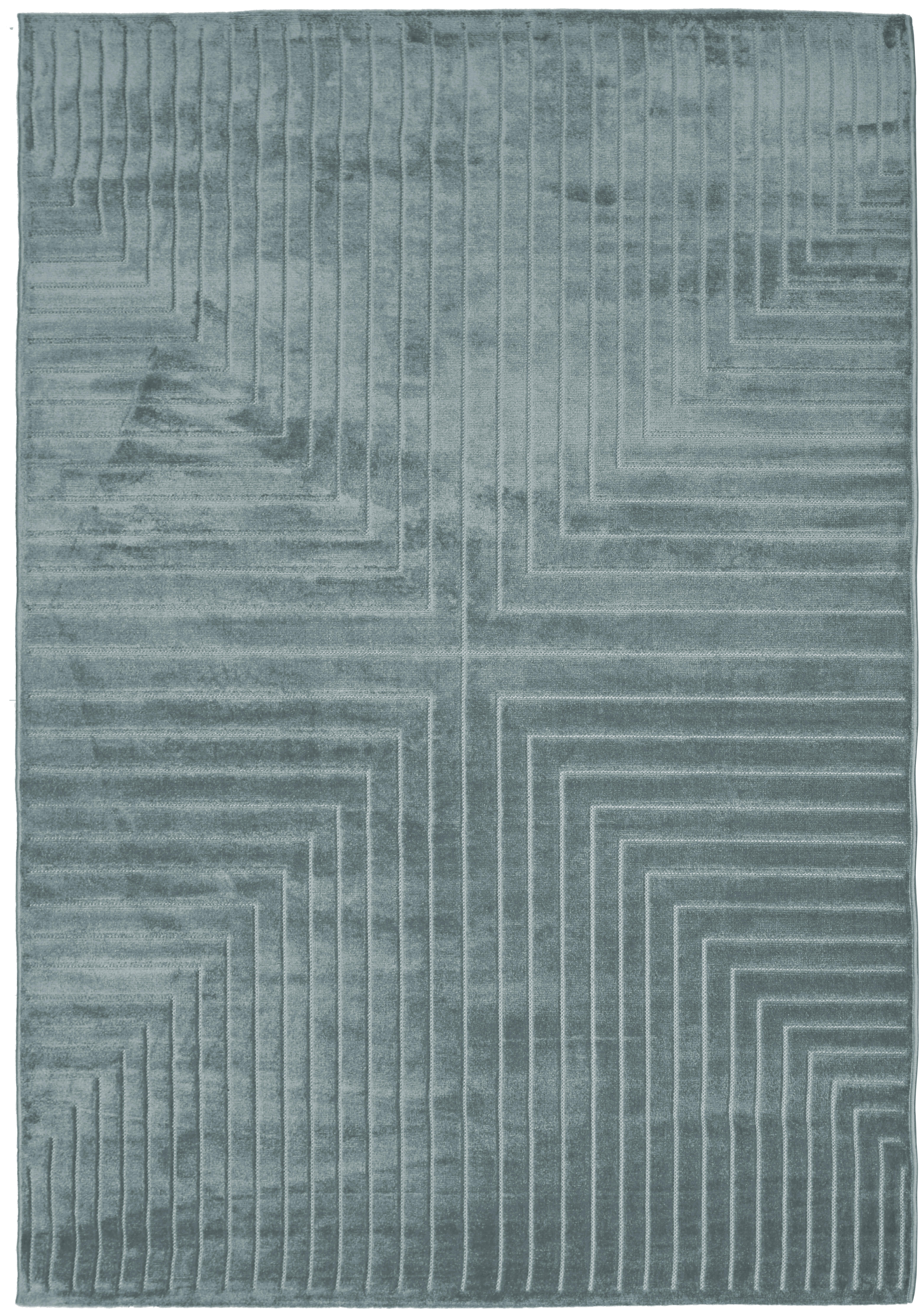 Alfombra poliéster zen 752/004 azul 80x150cm