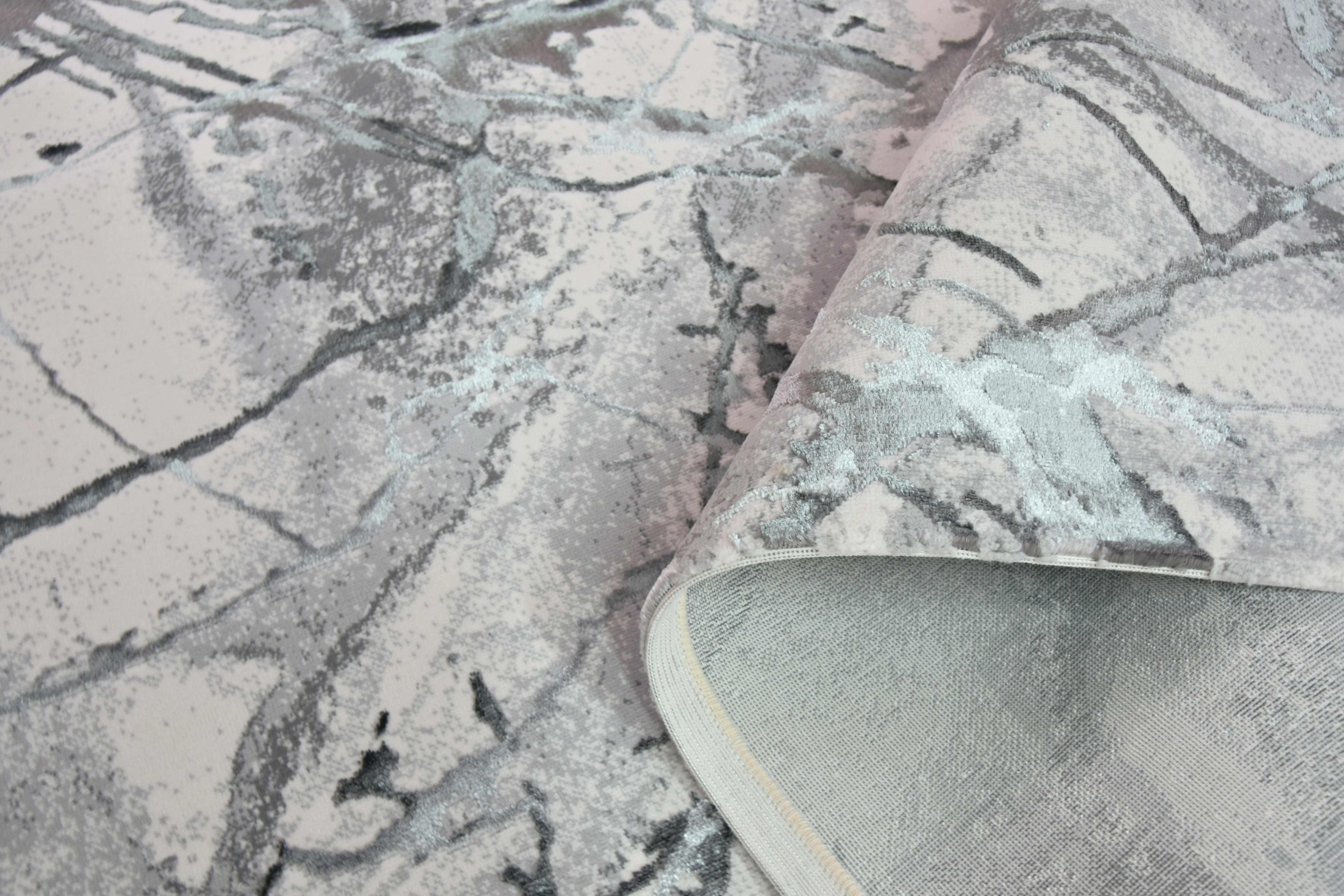 Tapete desenho Marbella 240 x340 cm branco/cinza - 3