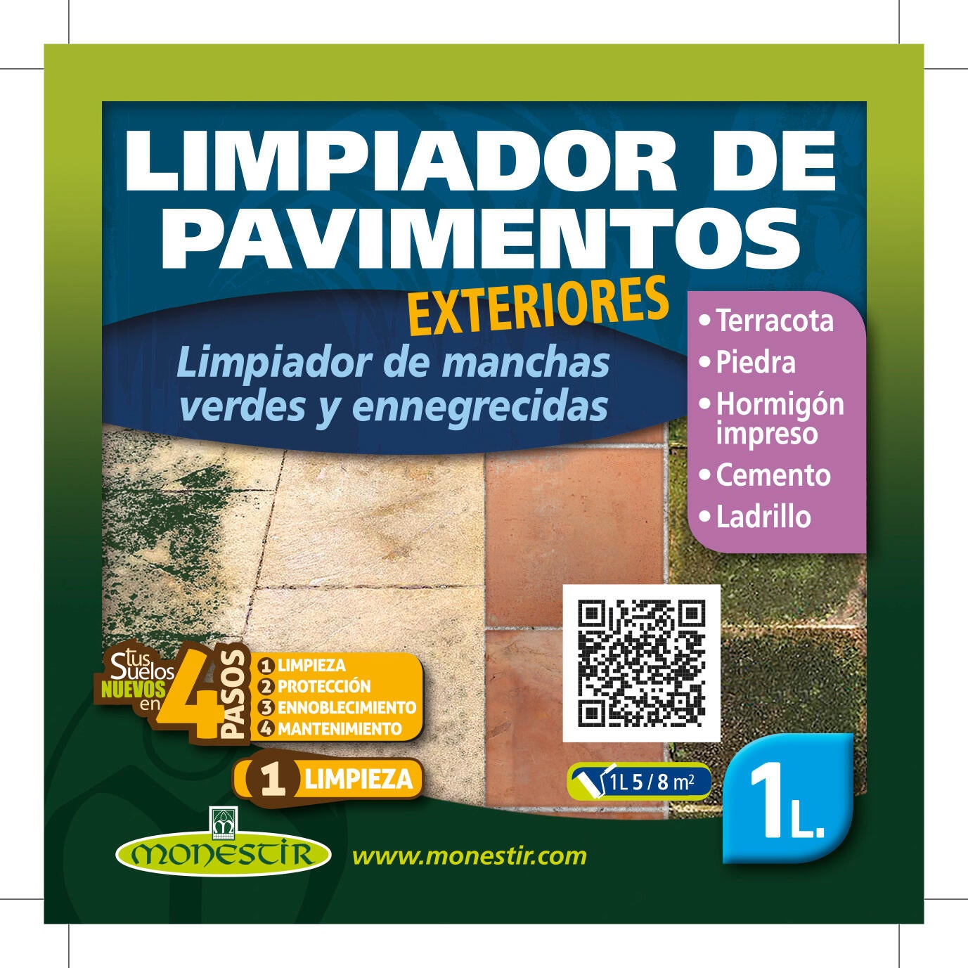 Limpiador de pavimentos exteriores MONESTIR 1l - 5
