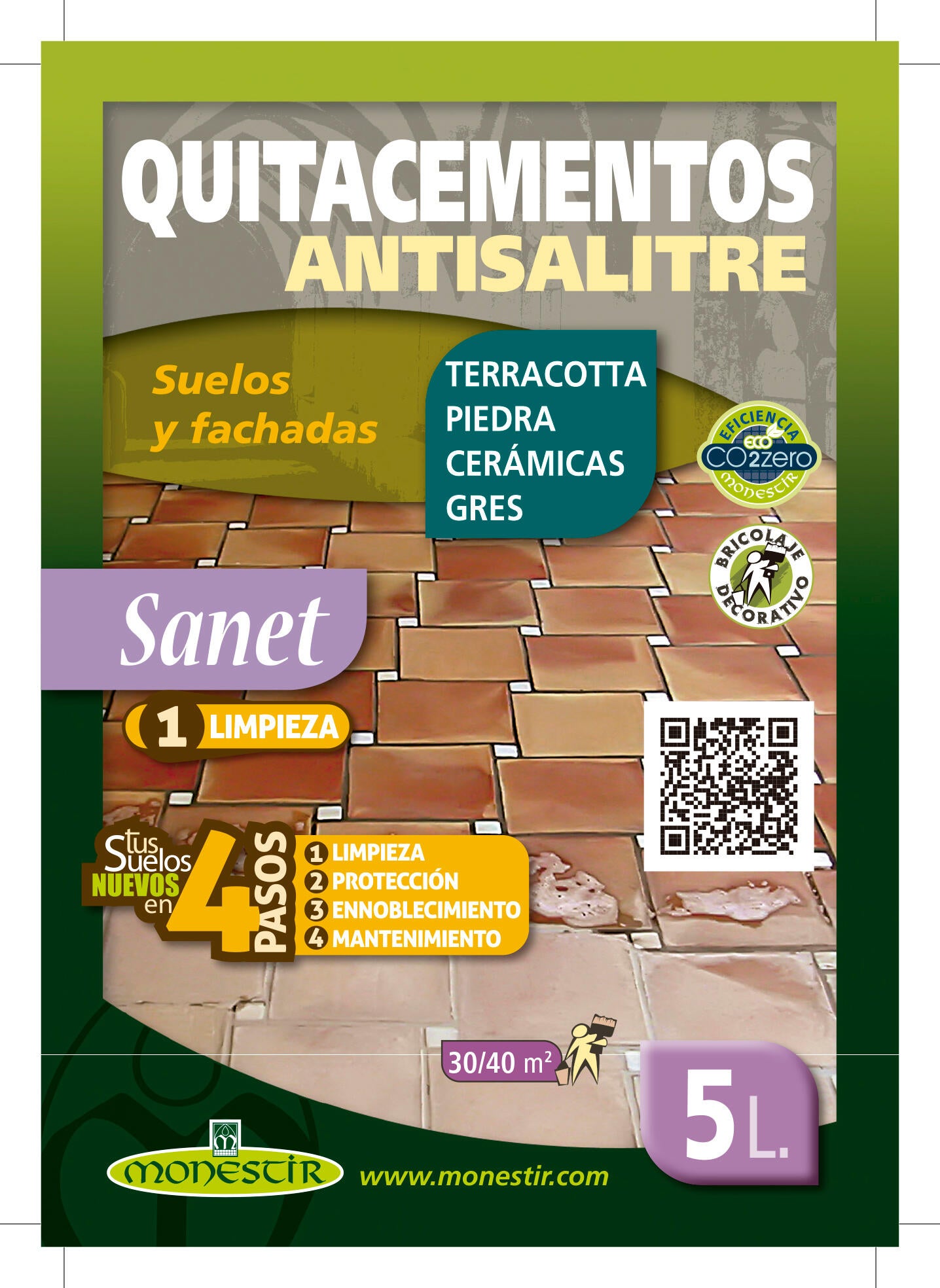 Sanet quitacementos antisalitre MONESTIR 5l - 5