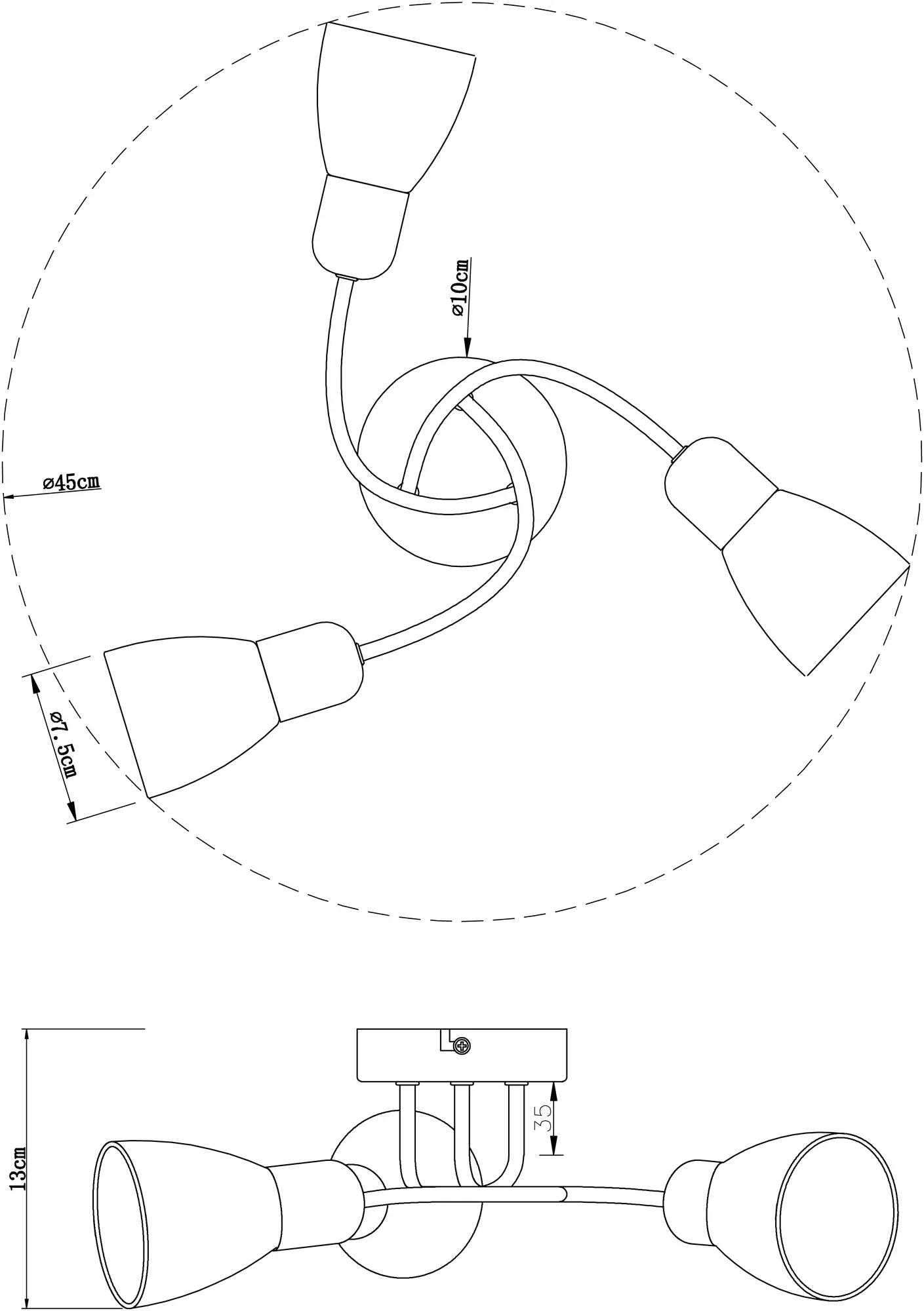 Lampa sufitowa Gordon satyna 3 x E14 Reality - 3