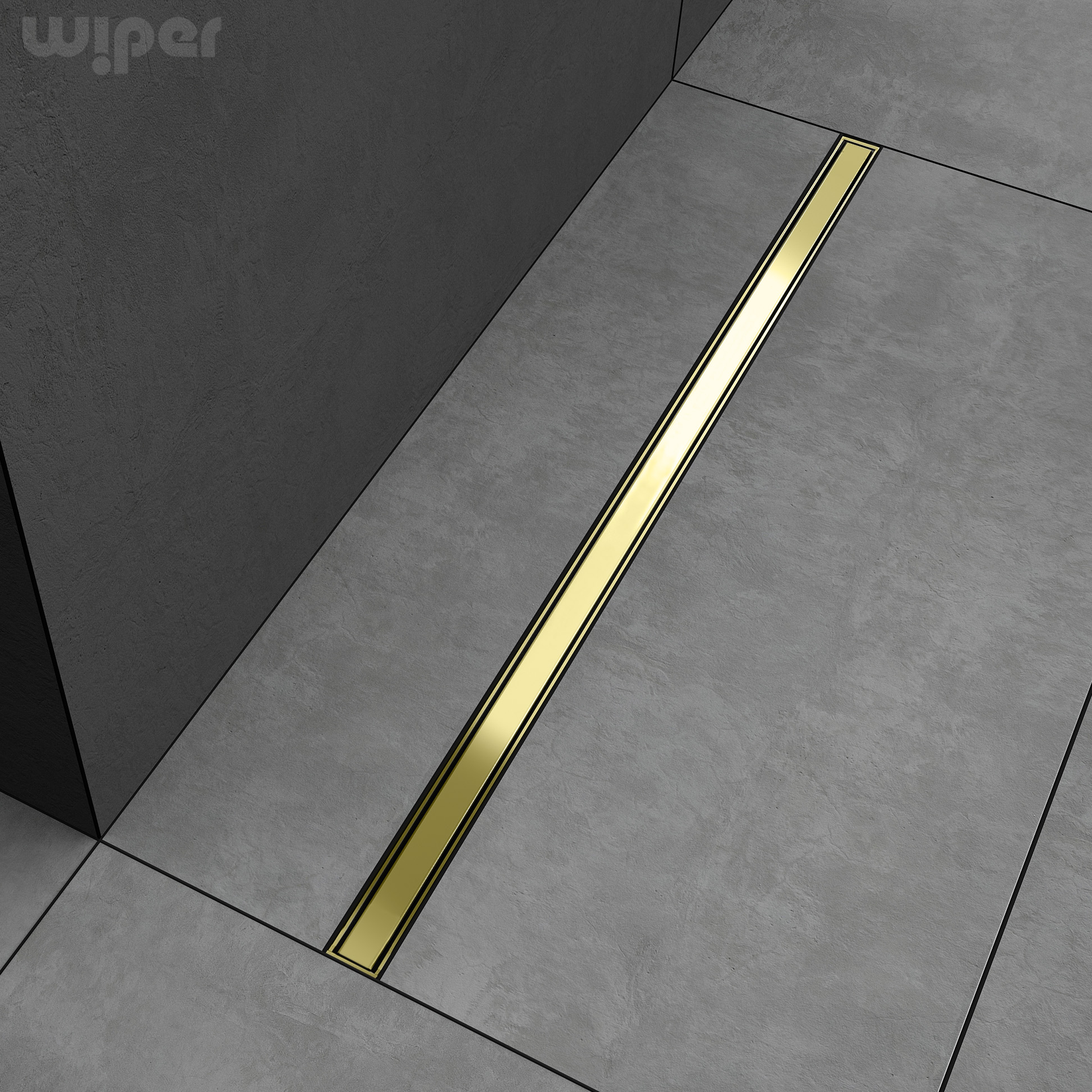 Rynna i kratka odpływu liniowego 600 mm złoty POLER. ELEMENT WIPER - 2