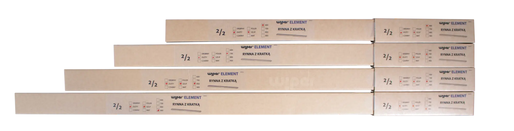 Rynna i kratka odpływu liniowego  800 mm srebrny POLER. ELEMENT WIPER - 6