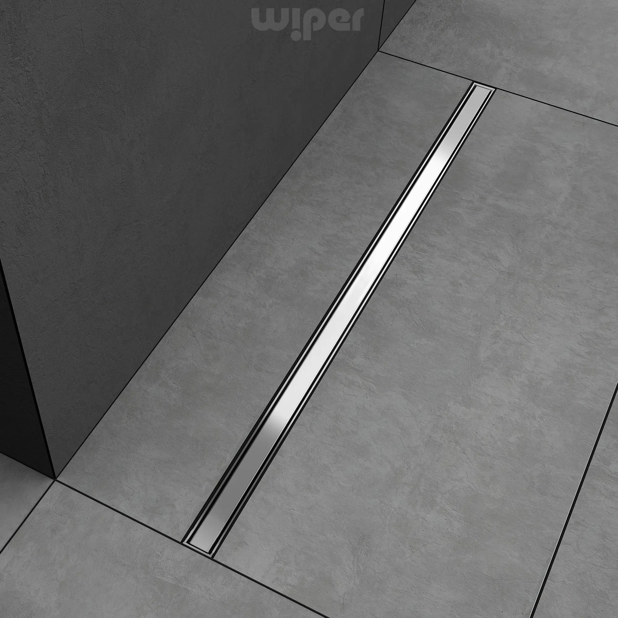 Rynna i kratka odpływu liniowego  800 mm srebrny POLER. ELEMENT WIPER - 2
