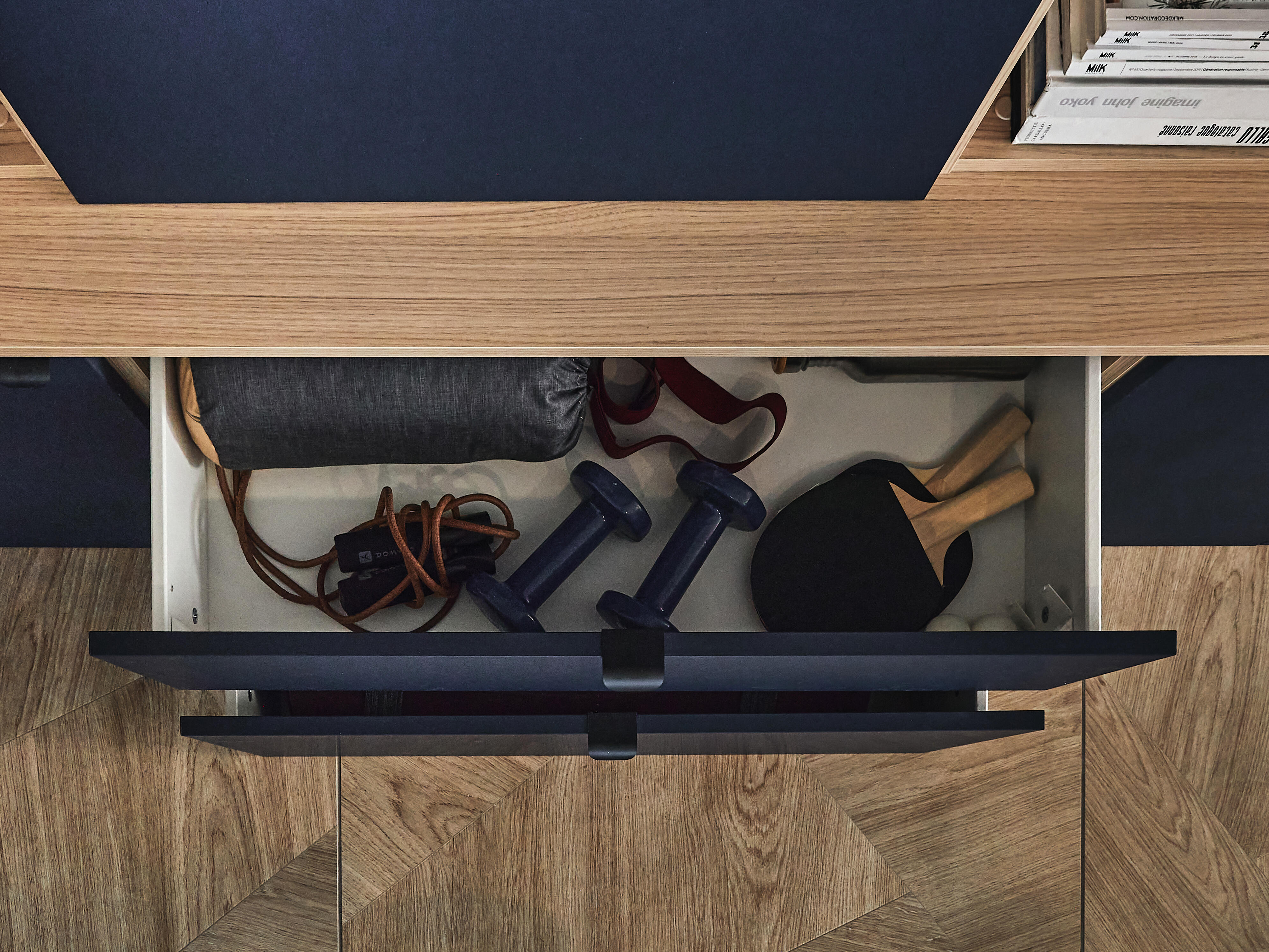 Structure de tiroir blanc H15XL73.4XP32cm pour caisson SPACEO Evo'M L80XP38cm - 5