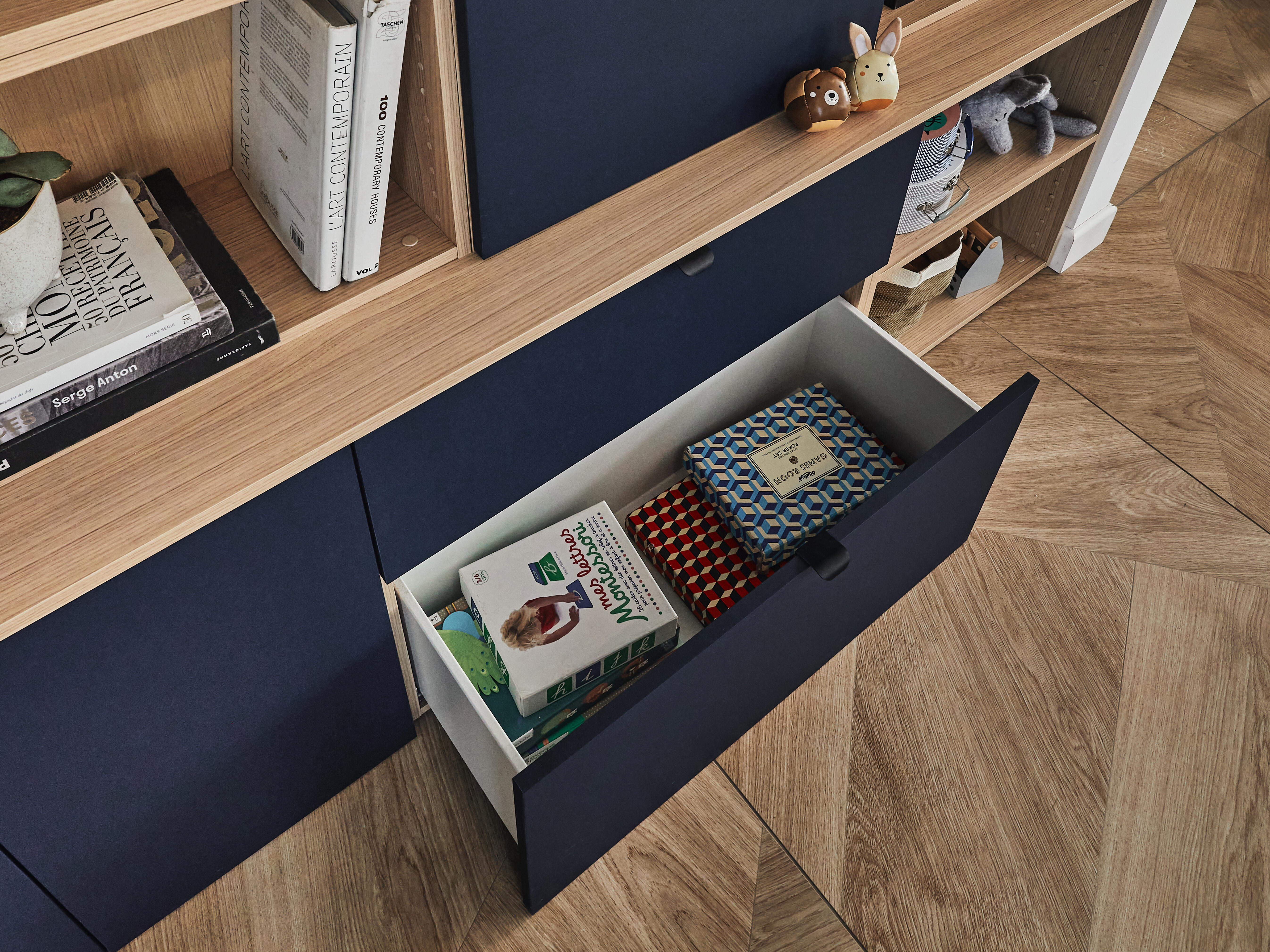 Structure de tiroir blanc H15XL73.4XP32cm pour caisson SPACEO Evo'M L80XP38cm - 4