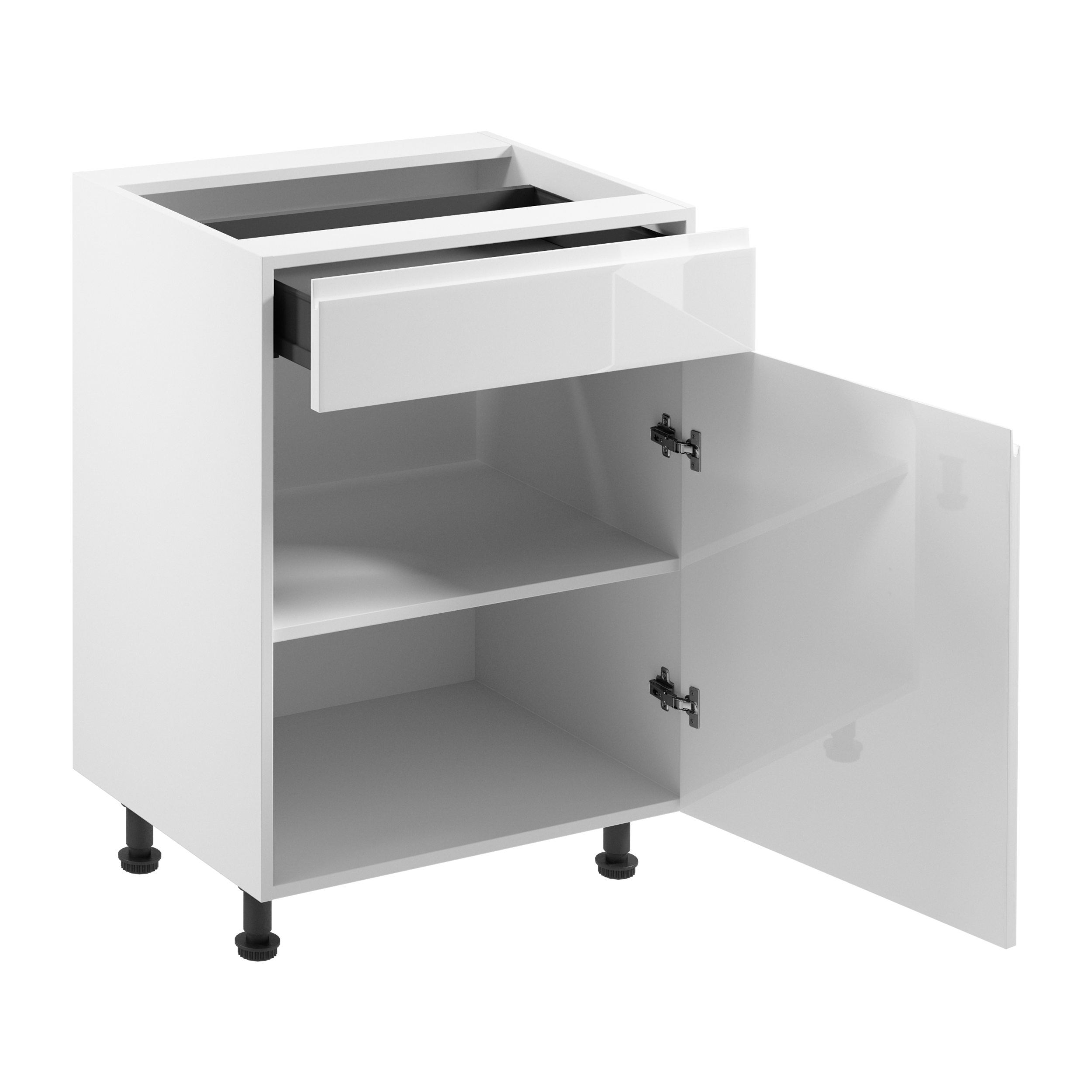 Szafka kuchenna stojąca 1 szuflada Aspen II 60 cm kolor biały - 3