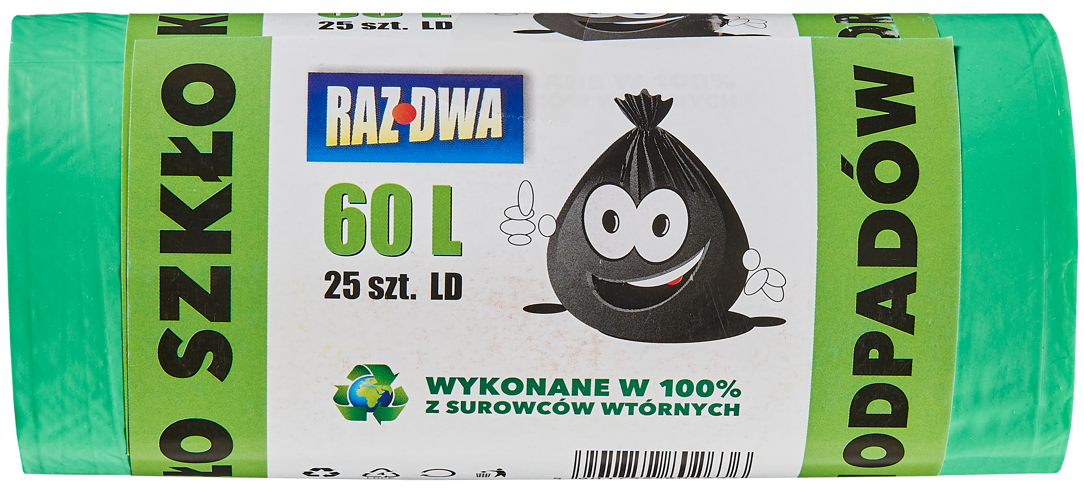 Worki na śmieci 60 l 25 szt. zielone