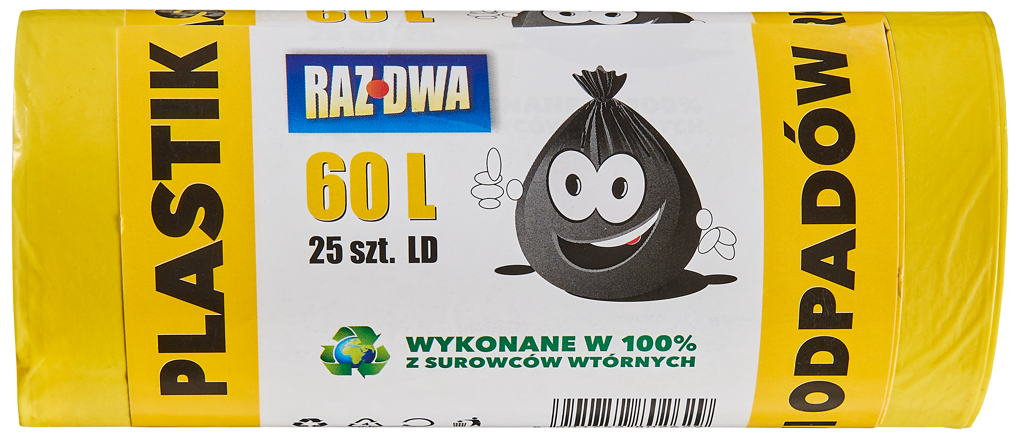 Worki na śmieci 60 l 25 szt. żółte