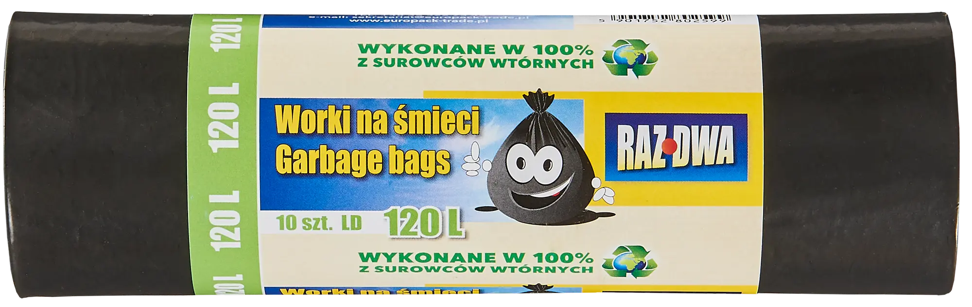 Worki na śmieci 120 l 10 szt. czarne