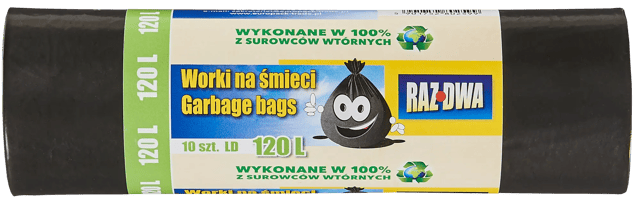 Worki na śmieci 120 l 10 szt. czarne
