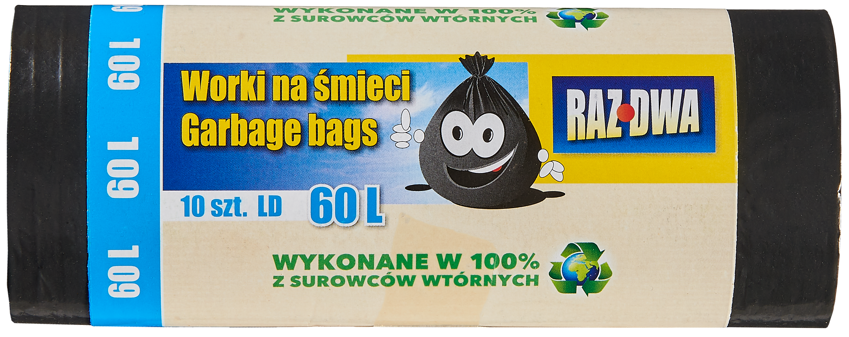 Worki na śmieci 60 l 10 szt. czarne