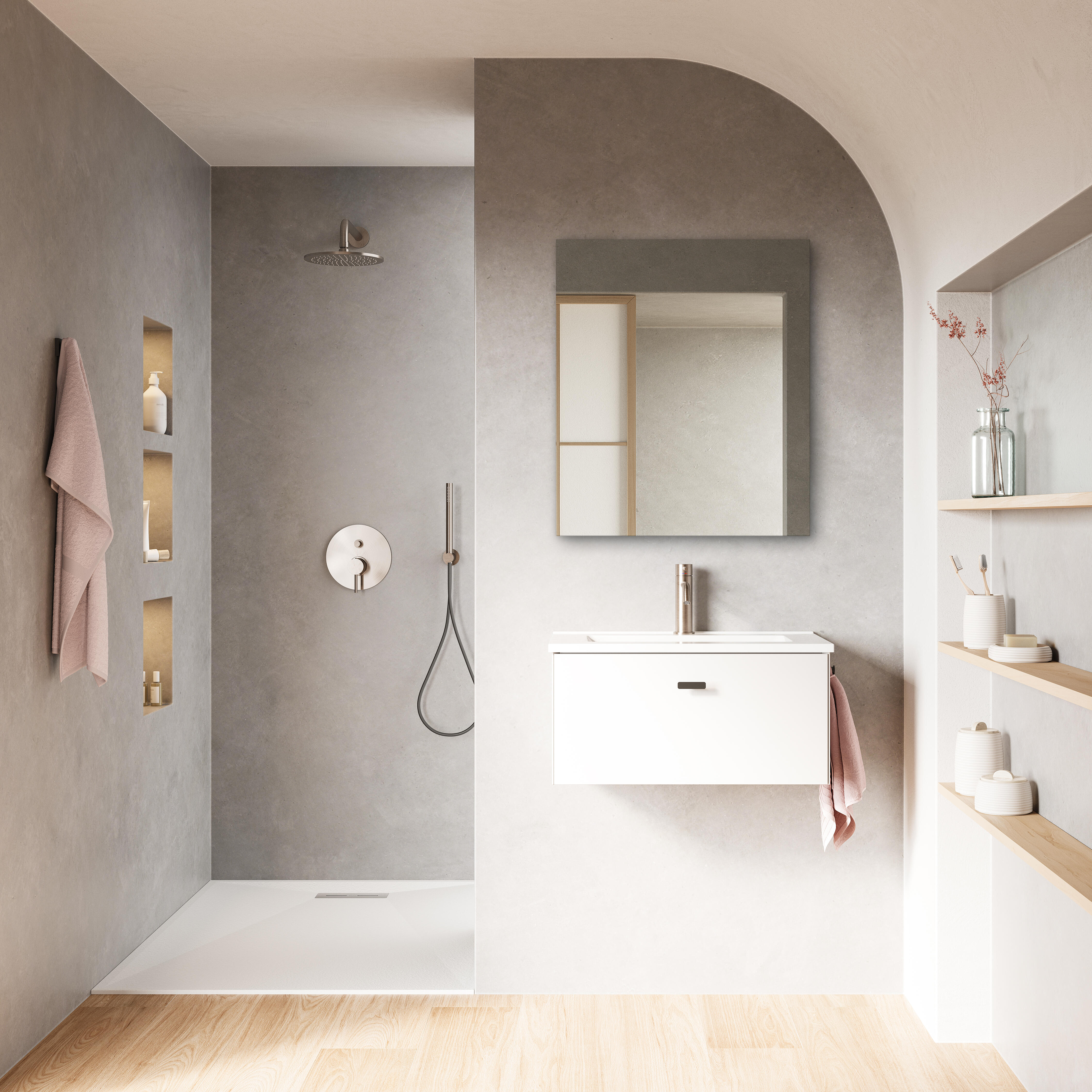 Mueble de baño con lavabo mei blanco 60x35 cm