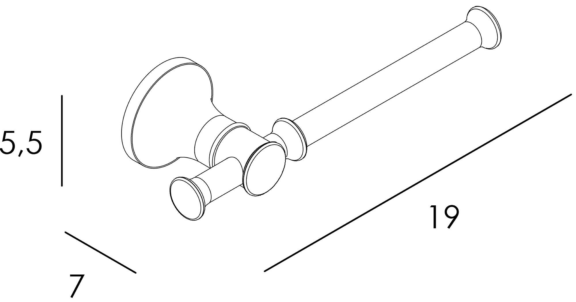 Portarrollos de papel higiénico Cardiff plata tornillos - 2