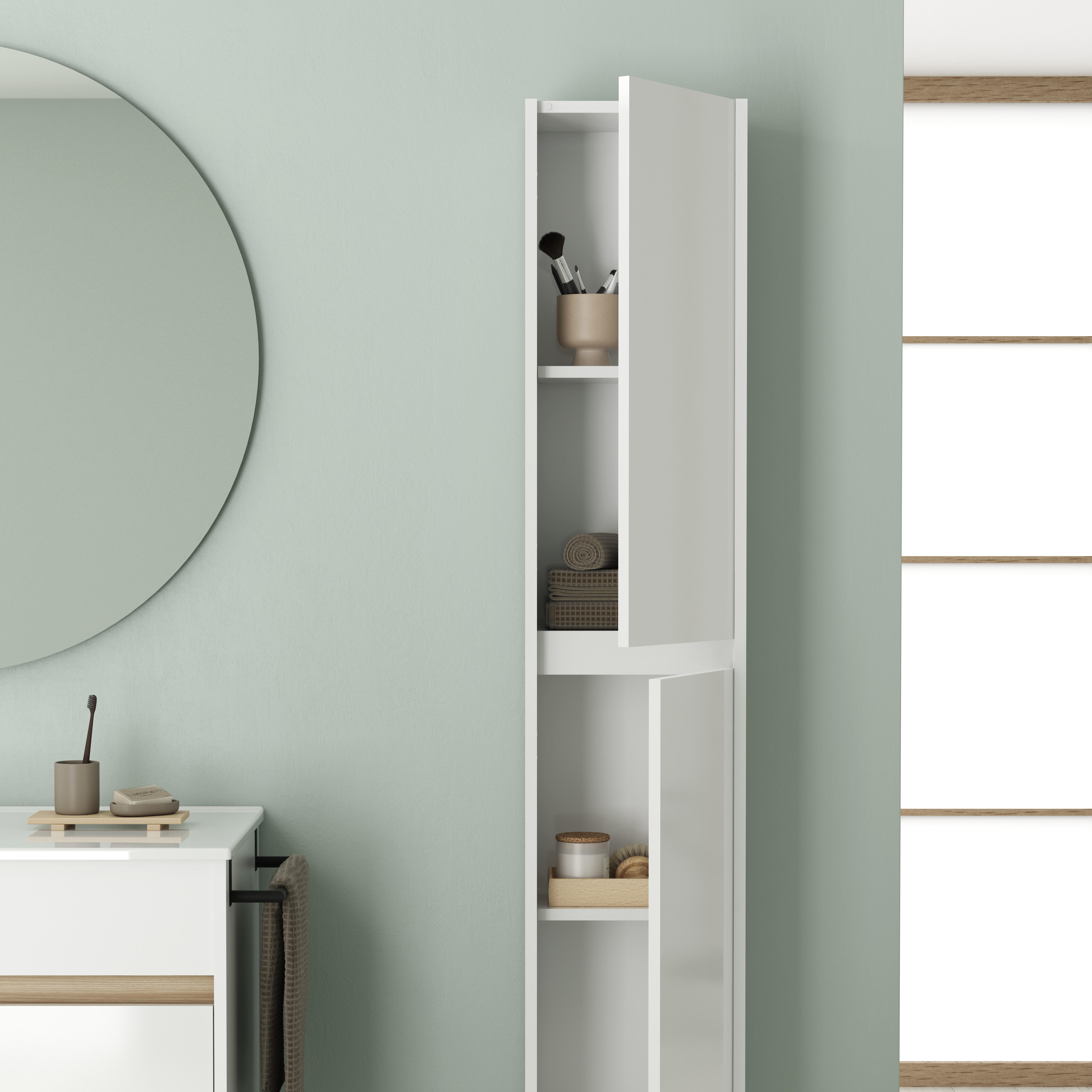 Columna de baño Kaori blanco 30x150x24 cm - 2