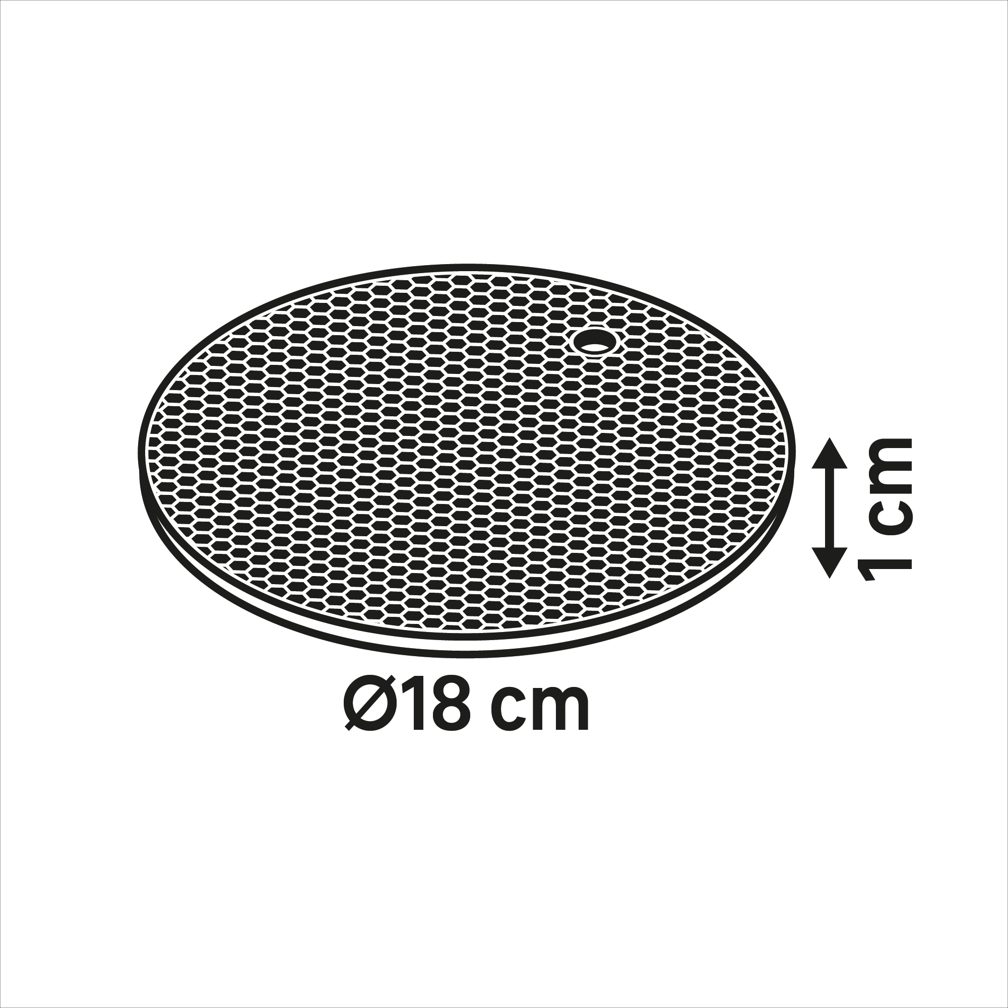 Base para panela circular silicone 18 cm cinza escuro Delinia - 5