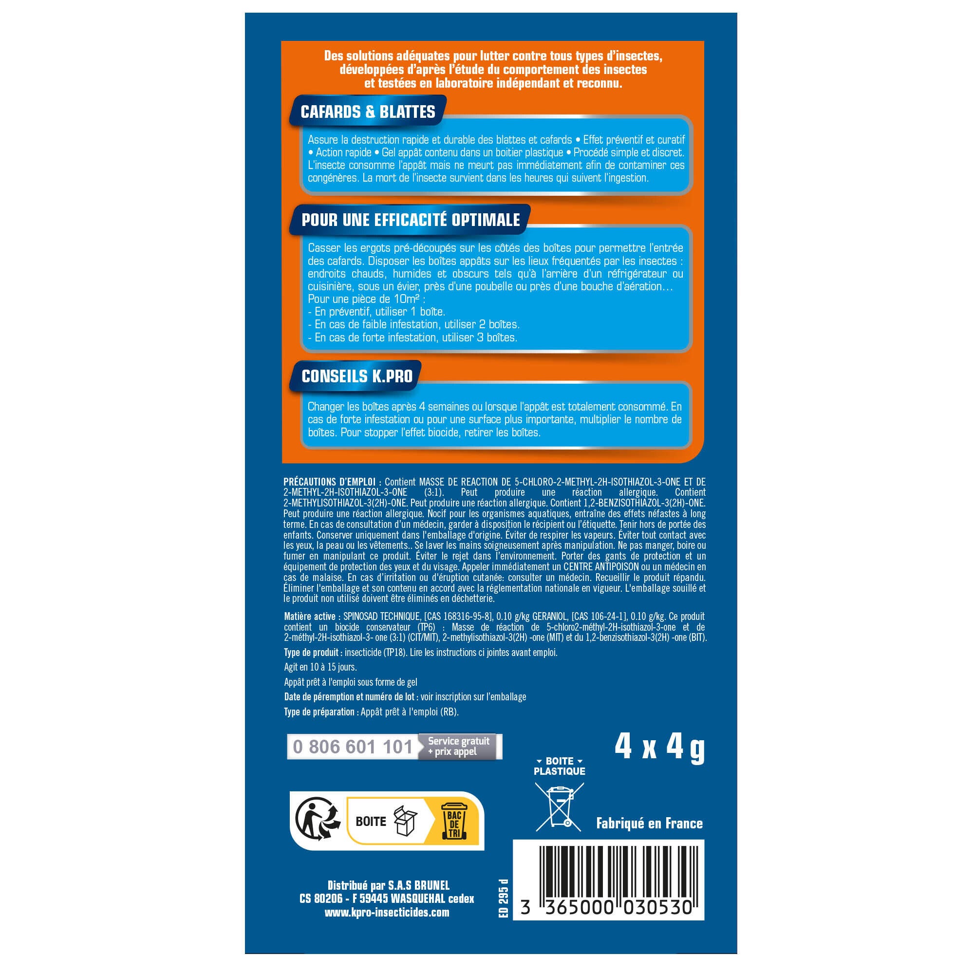 Lot de 4 pièges à insecte cafards et blattes K.PRO - 3