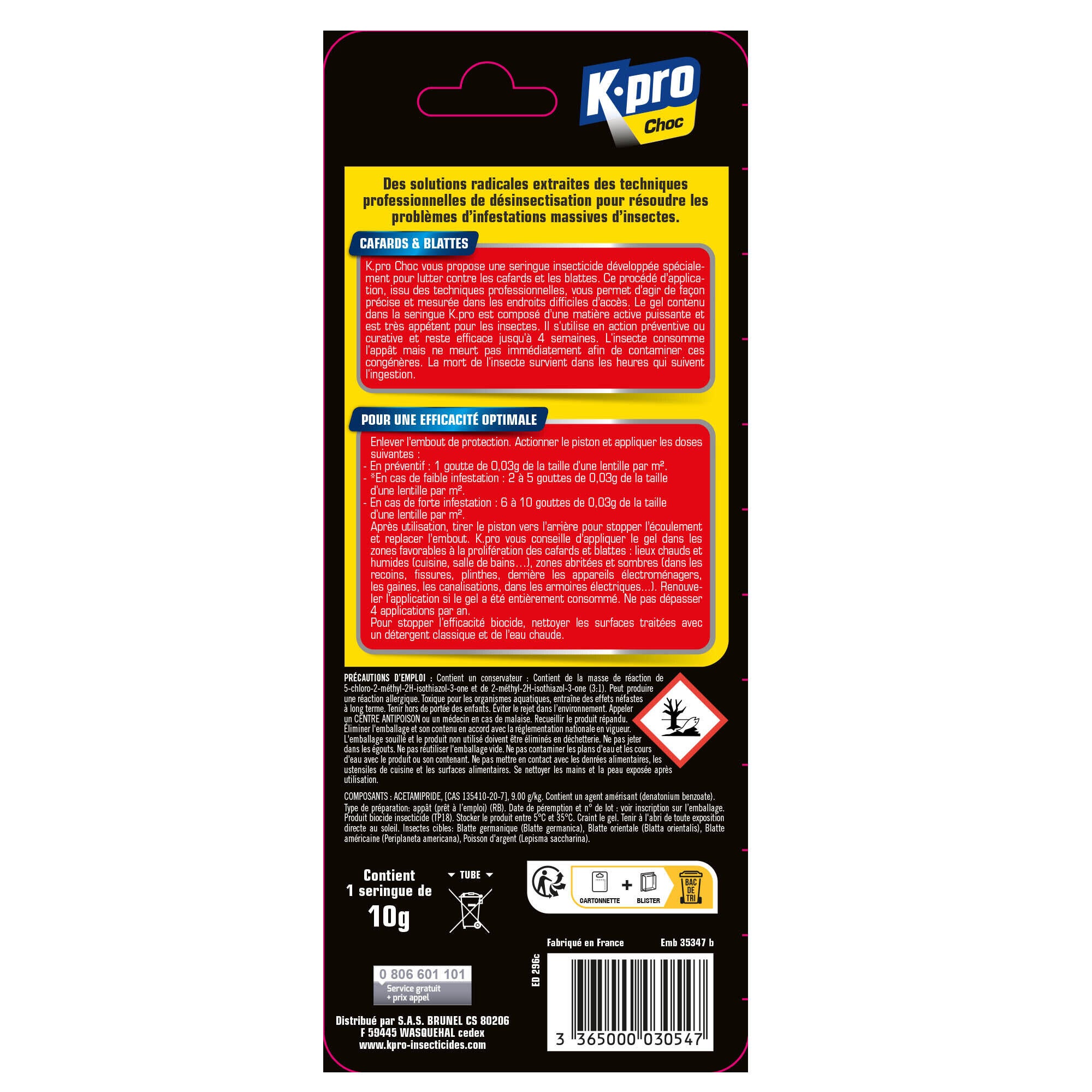 Piège cafards et blattes, Seringue 10g K.PRO - 4