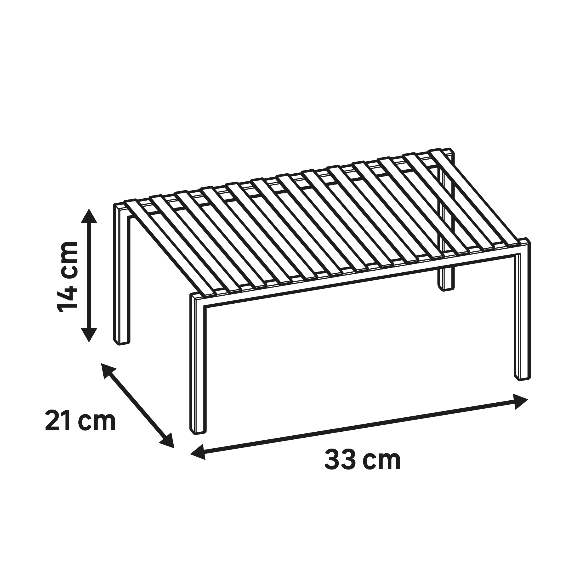 Prateleira economizadora de espaço para móvel superior 33x21x14cm aço preto Delinia - 9