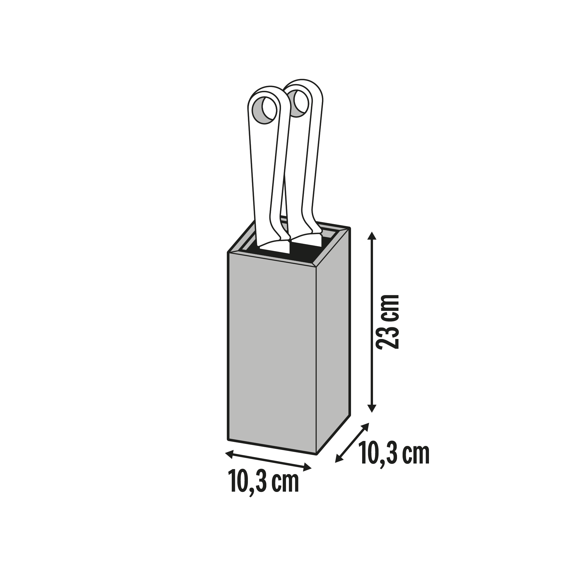 Bloc couteaux bambou DELINIA L.10.3 x H.23 cm - 4