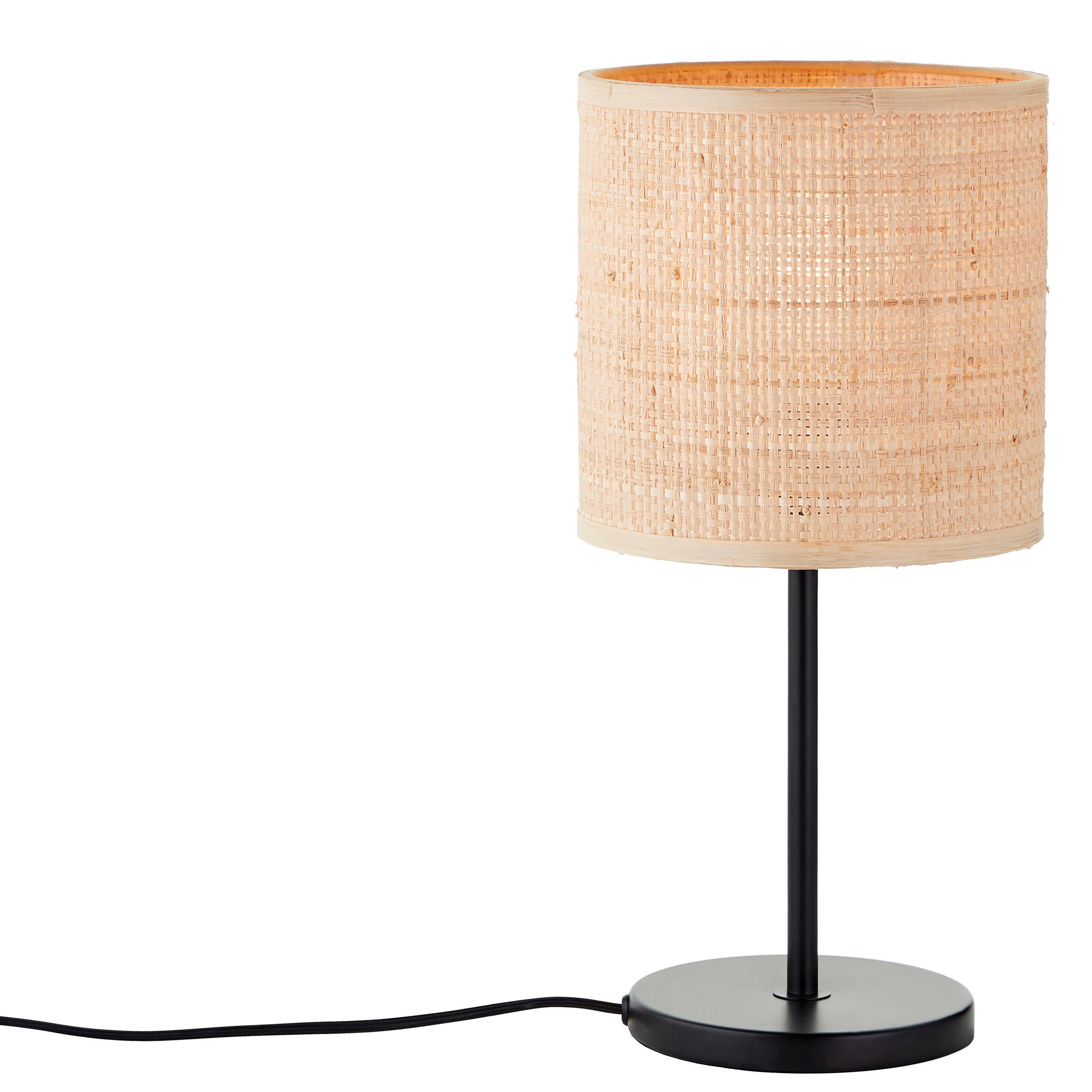 Lámpara de mesa compatible con casquillo E27 Carvi INSPIRE con estructura acero beige pantalla beige de rabia Ø de 17 cm y 36 cm de alto - 15