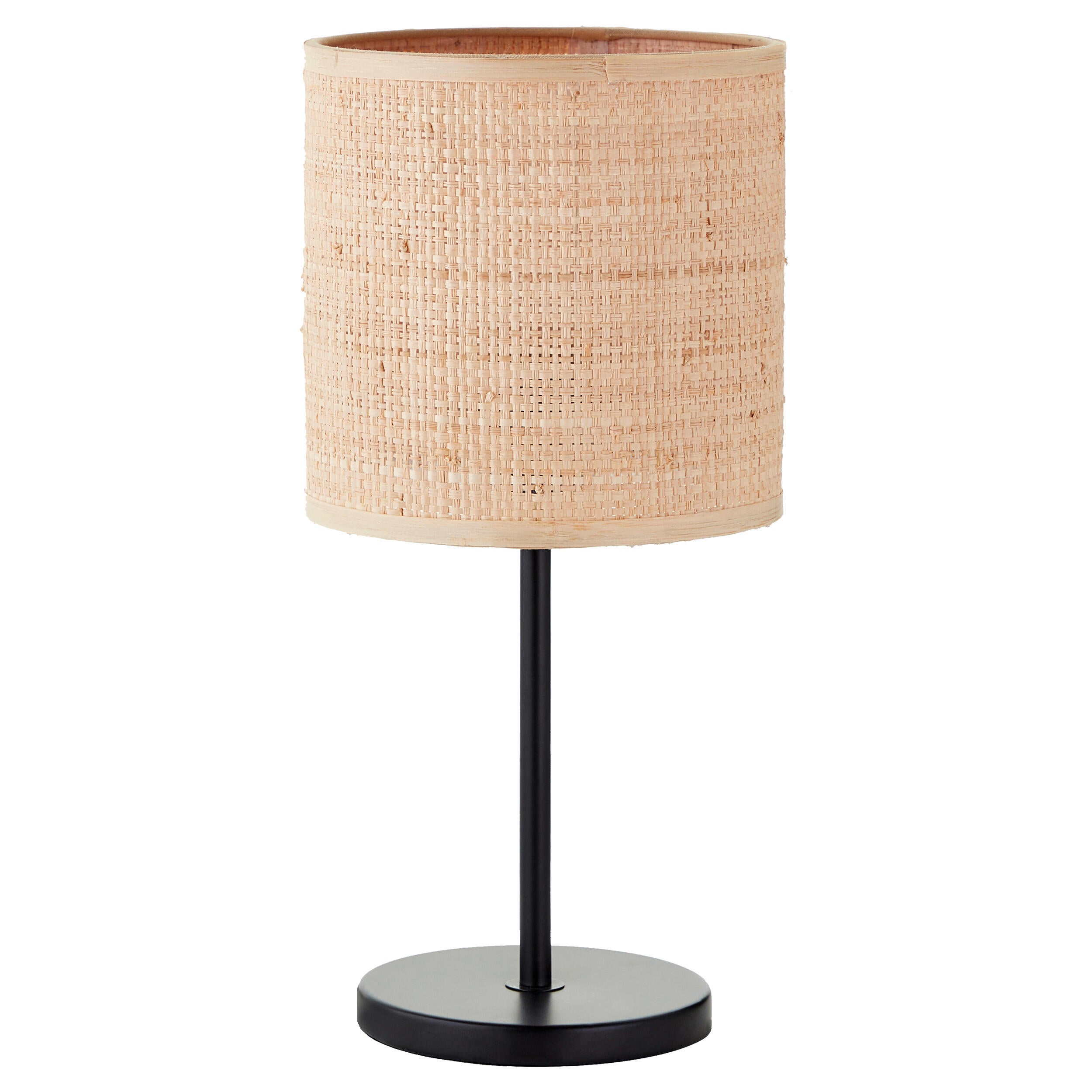 Lámpara de mesa compatible con casquillo E27 Carvi INSPIRE con estructura acero beige pantalla beige de rabia Ø de 17 cm y 36 cm de alto - 5