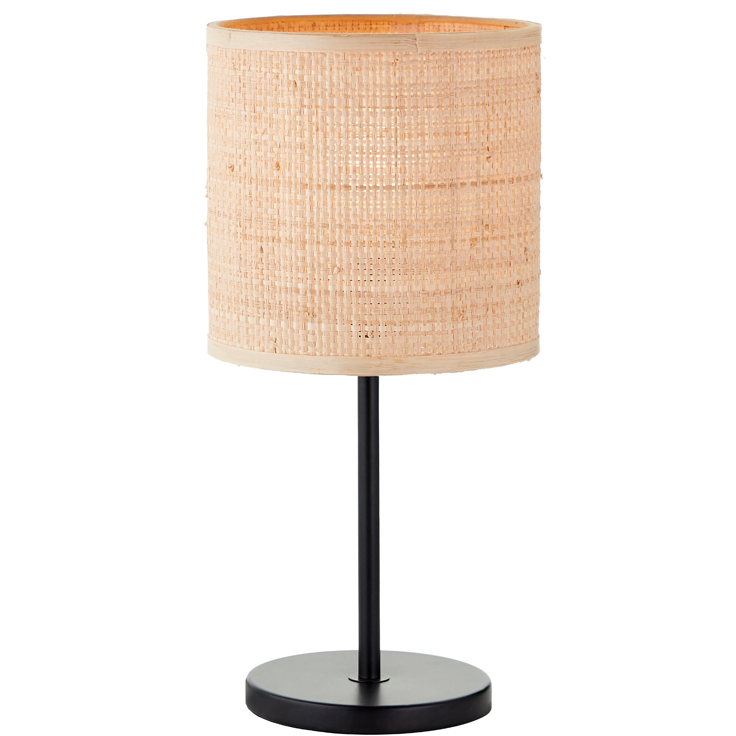 Lámpara de mesa compatible con casquillo E27 Carvi INSPIRE con estructura acero beige pantalla beige de rabia Ø de 17 cm y 36 cm de alto - 4