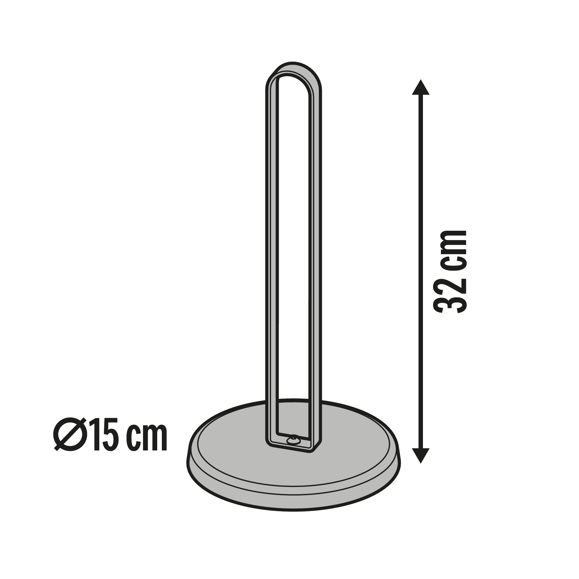 Porte essuie-tout métal noir - 4