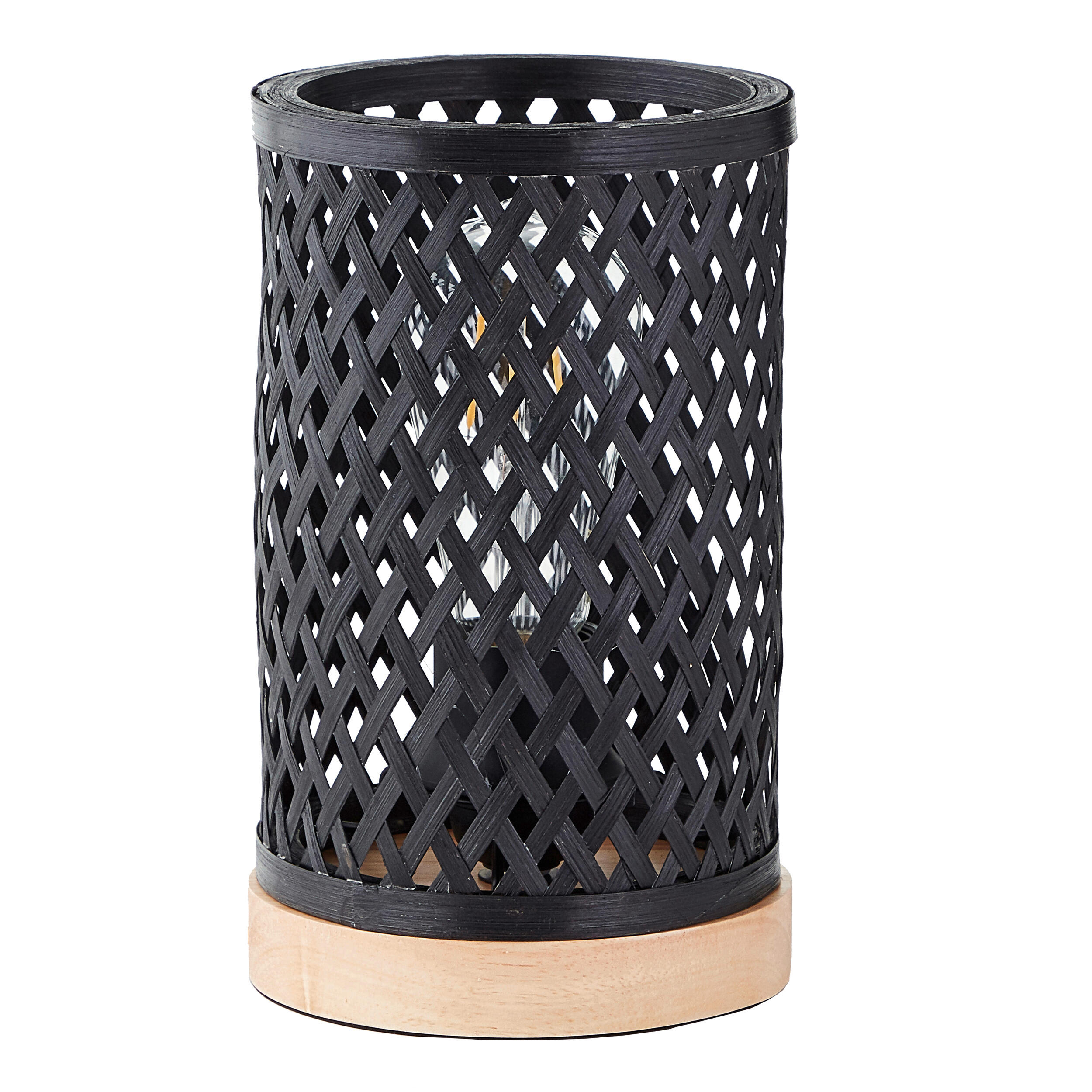 Candeeiro de mesa 23 cm 1 luz bambo preto Inspire Ninon - 26