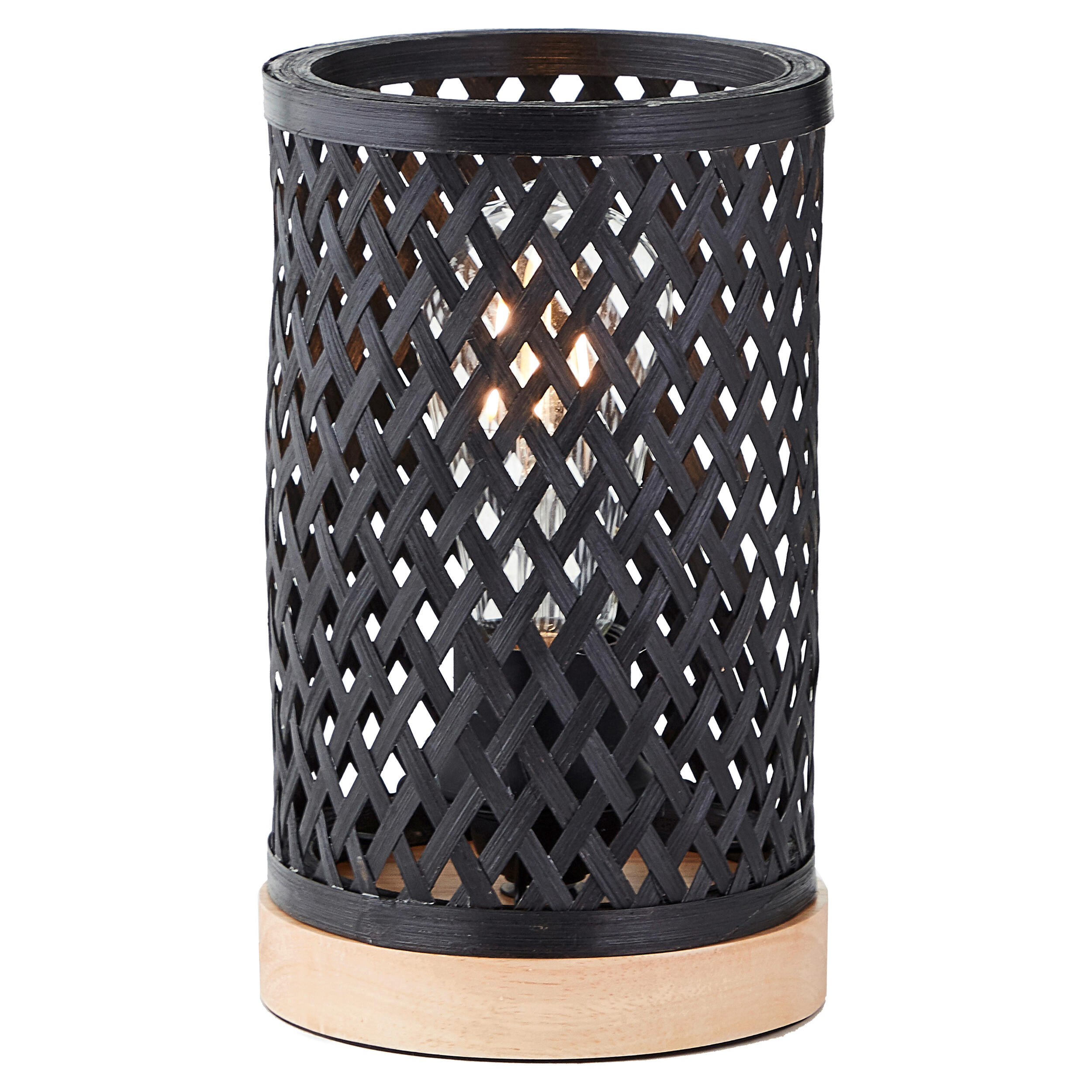 Candeeiro de mesa 23 cm 1 luz bambo preto Inspire Ninon - 2