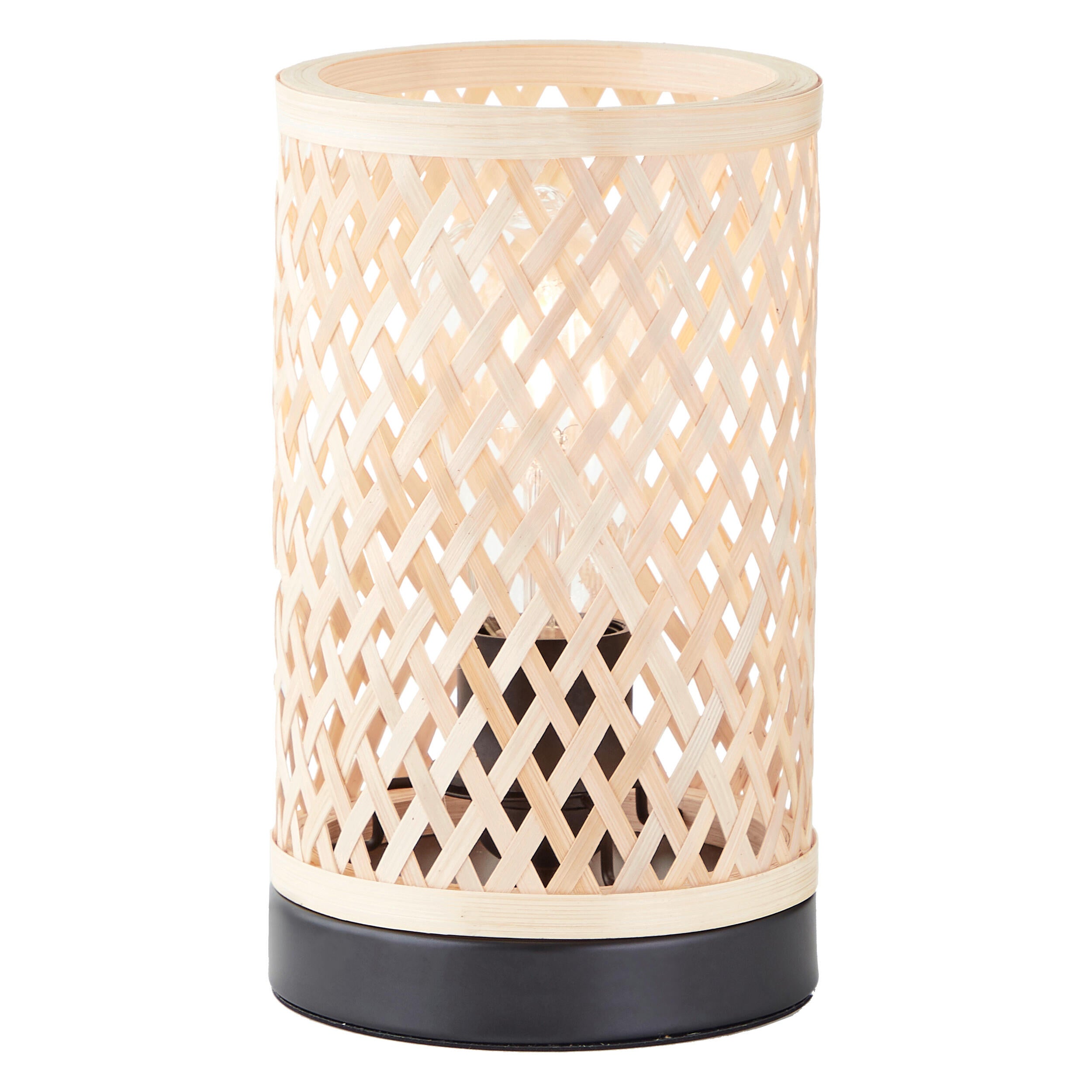 Candeeiro de mesa E27 1 luz bambo preto Inspire Ninon - 25