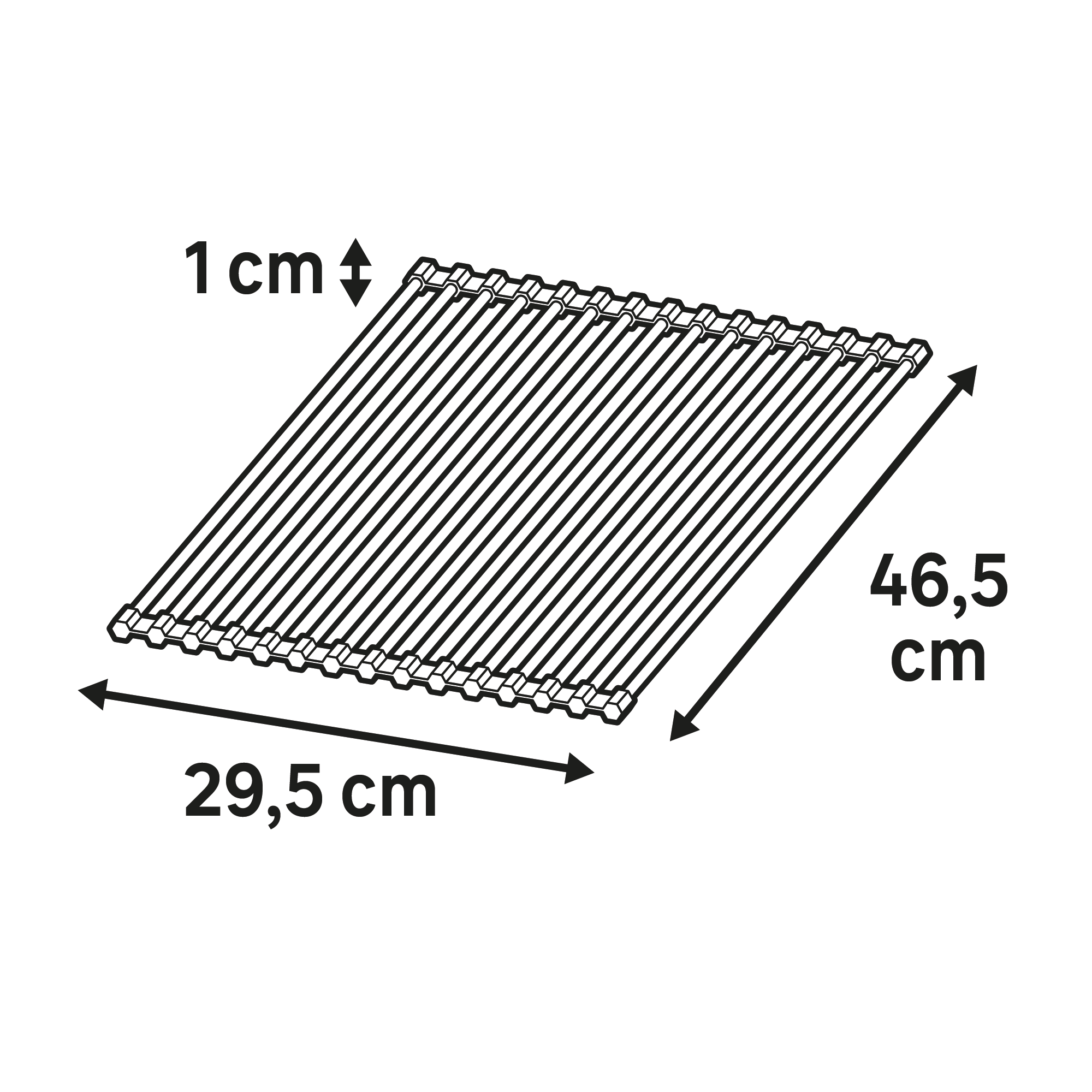 Égouttoir à dérouler acier inoxydable DELINIA 29x46,5cm - 8