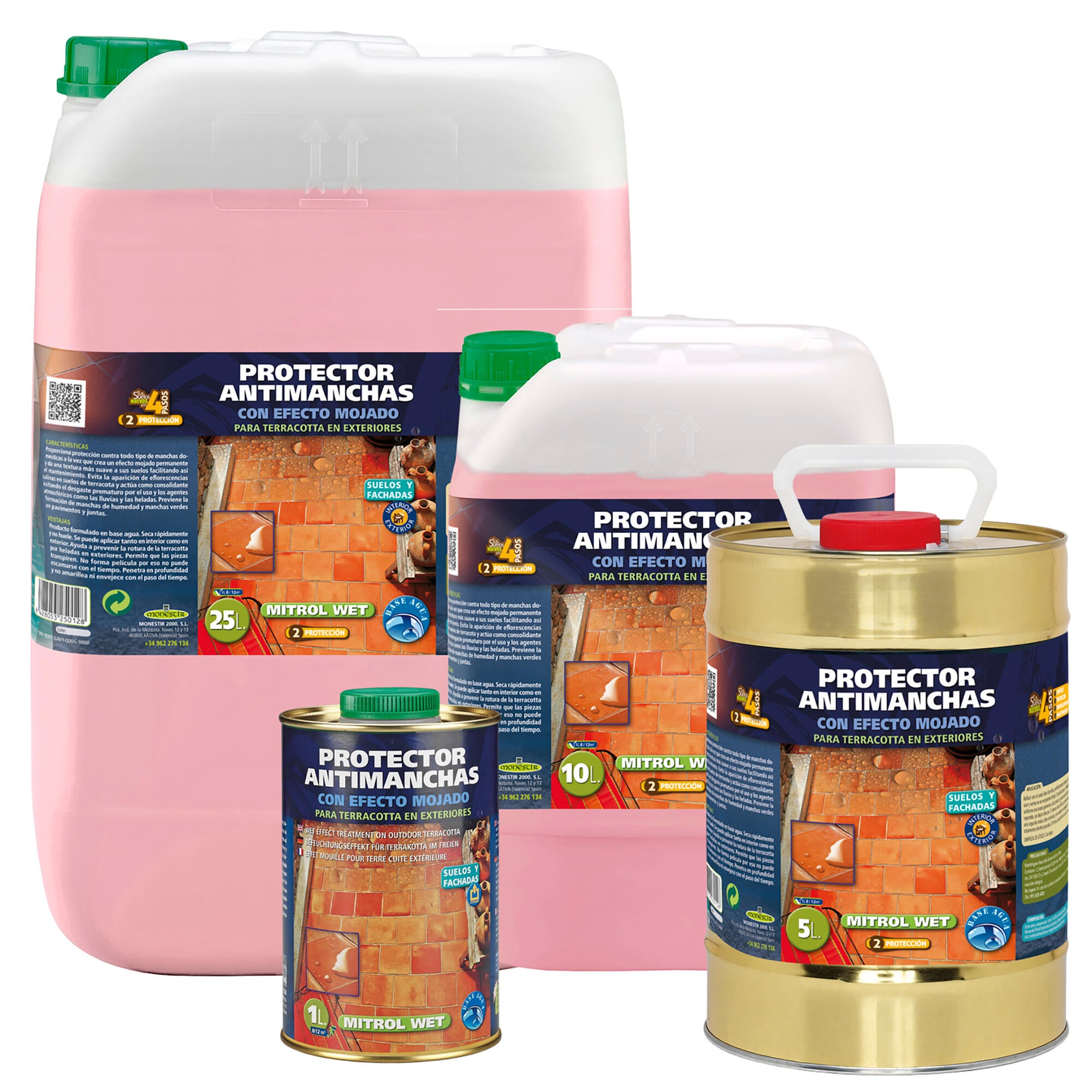 Mitrol wet protector terracotta exterior efecto mojado MONESTIR 1L - 5