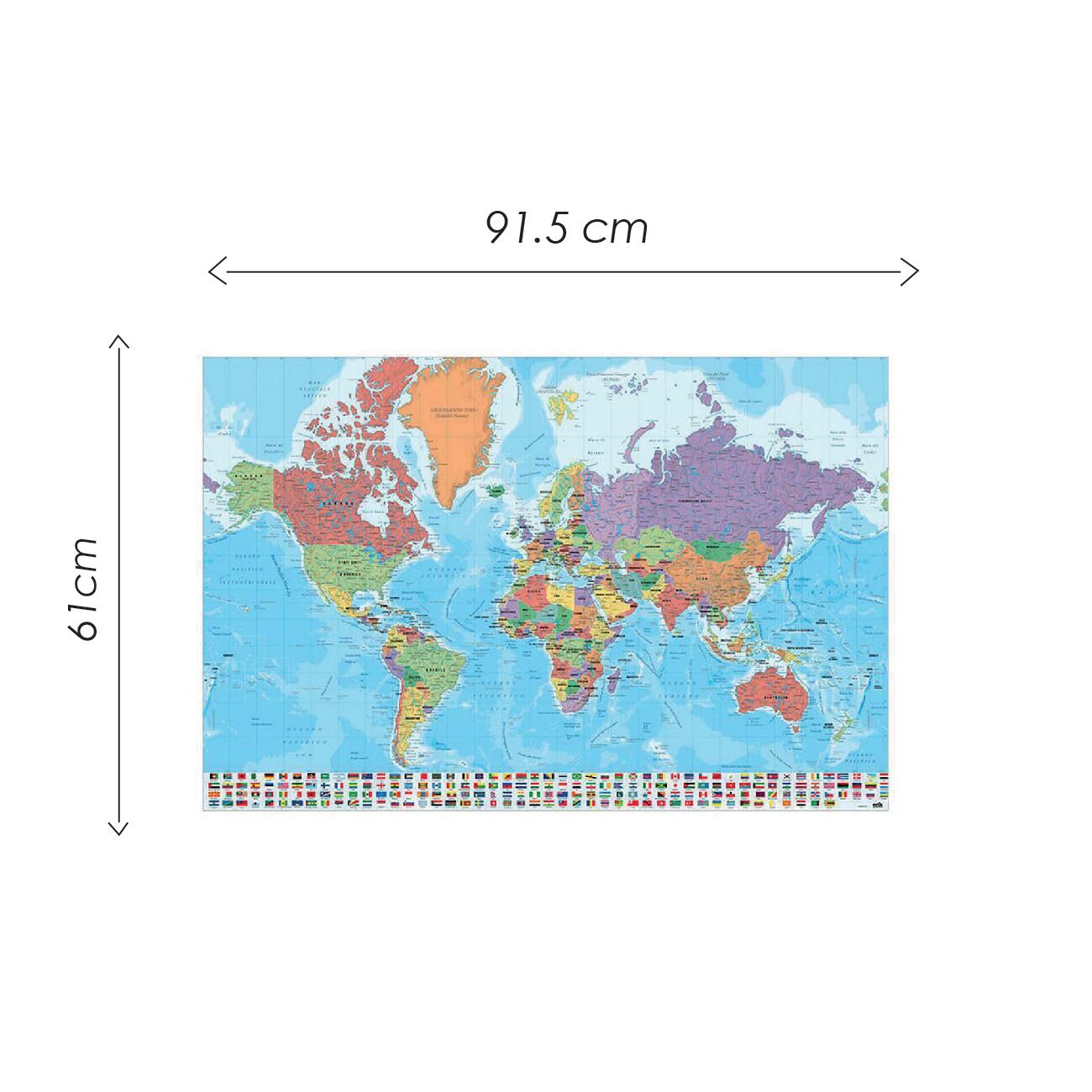 Poster Planisfero, multicolore 91.5 x 61 cm - 3