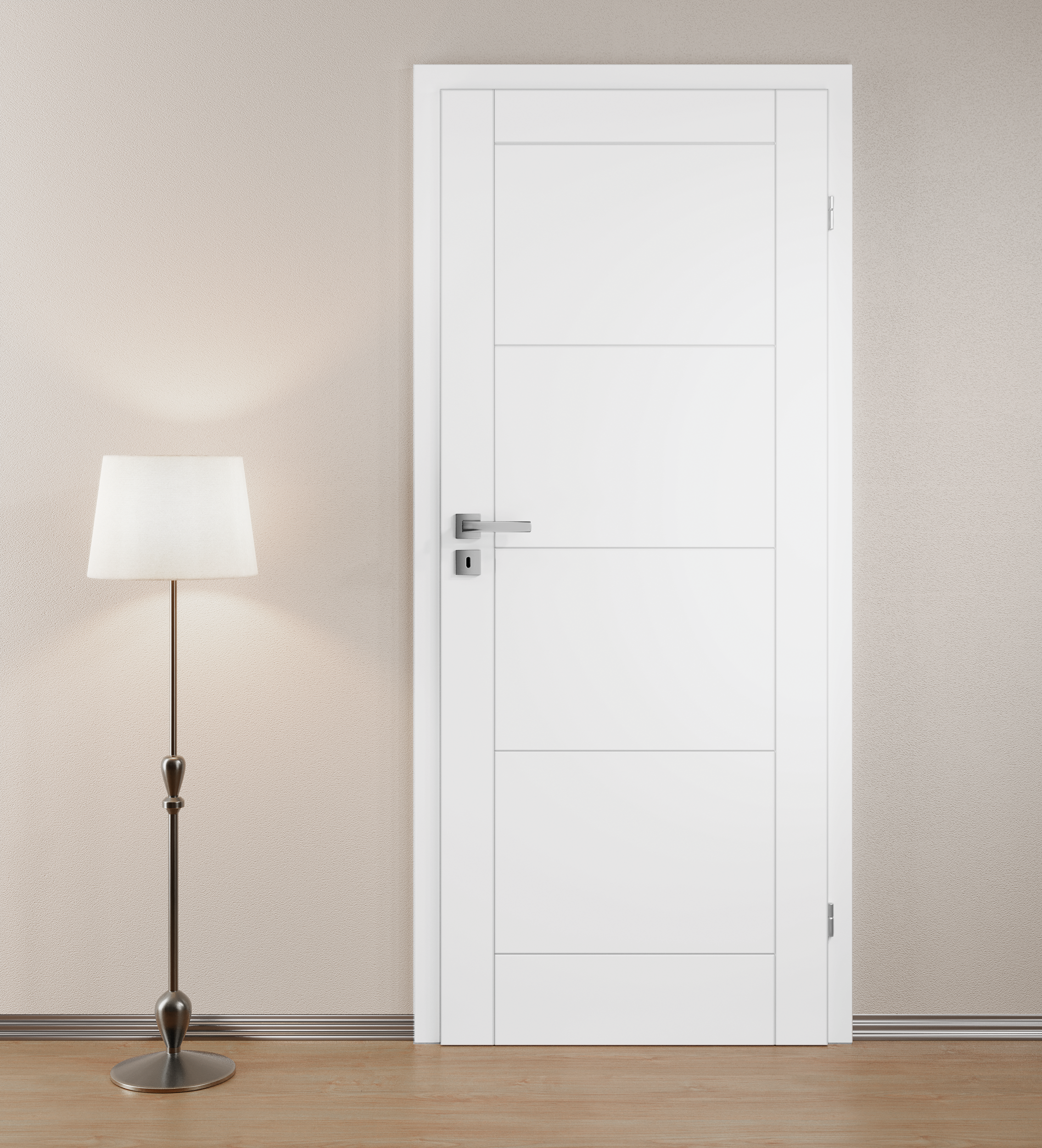 Drzwi wewnętrzne pełne Trim W 80 Prawe Białe - 5