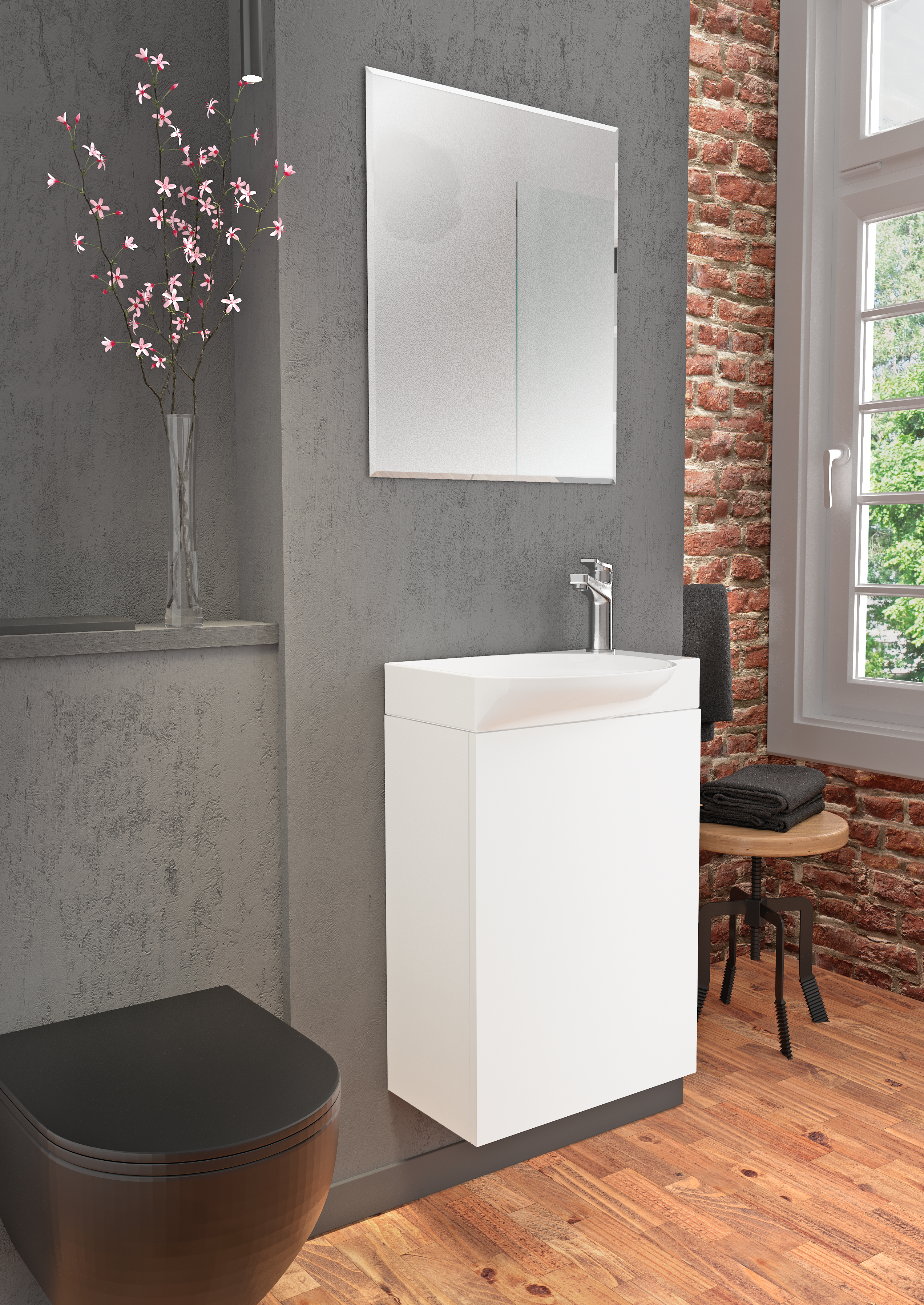 Lustro łazienkowe bez oświetlenia PROSTOKĄTNE 60 x 50 cm DUBIEL VITRUM - 4