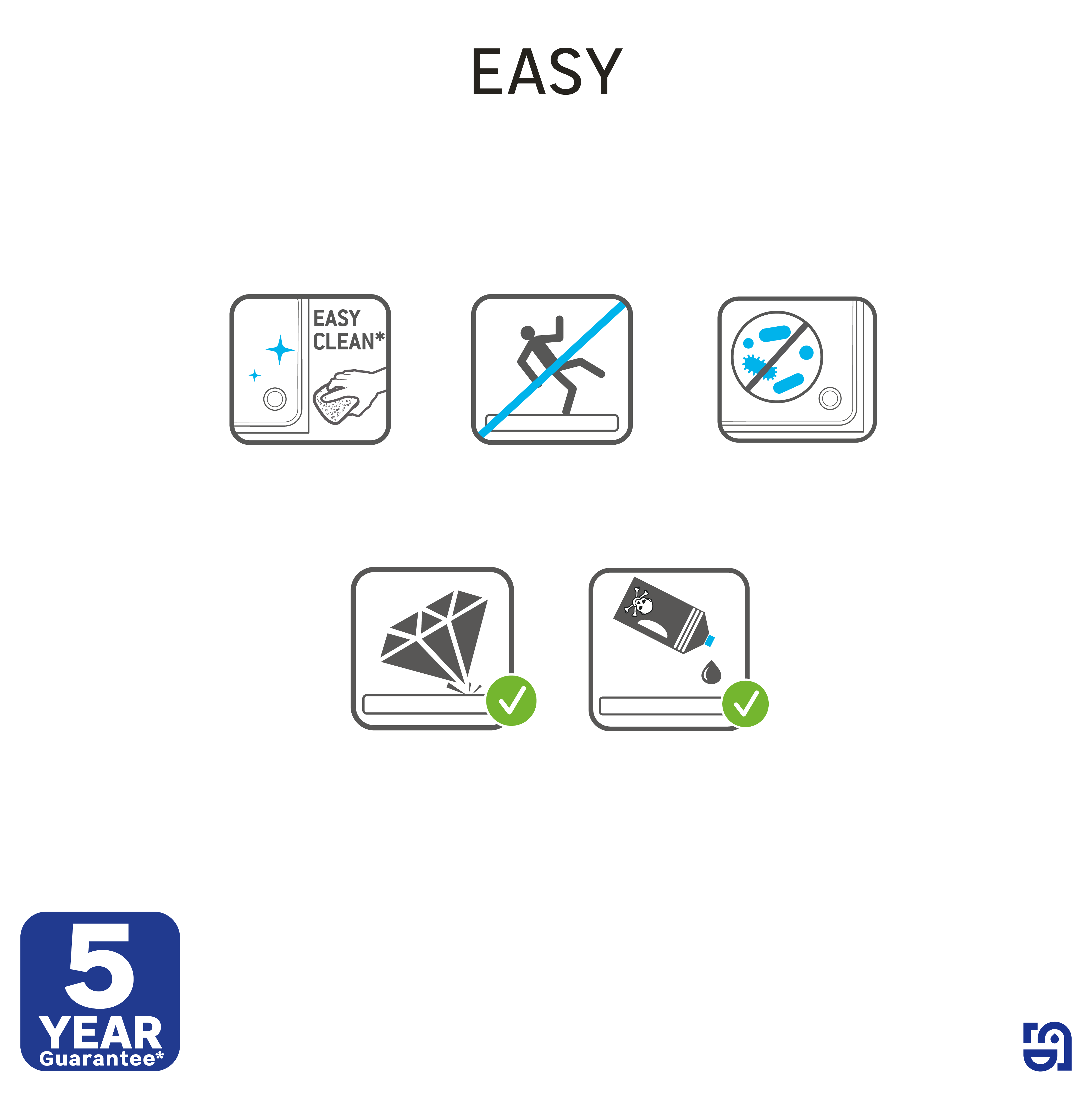 Receveur de douche résine blanc L.160 x l.90 Easy light - 5