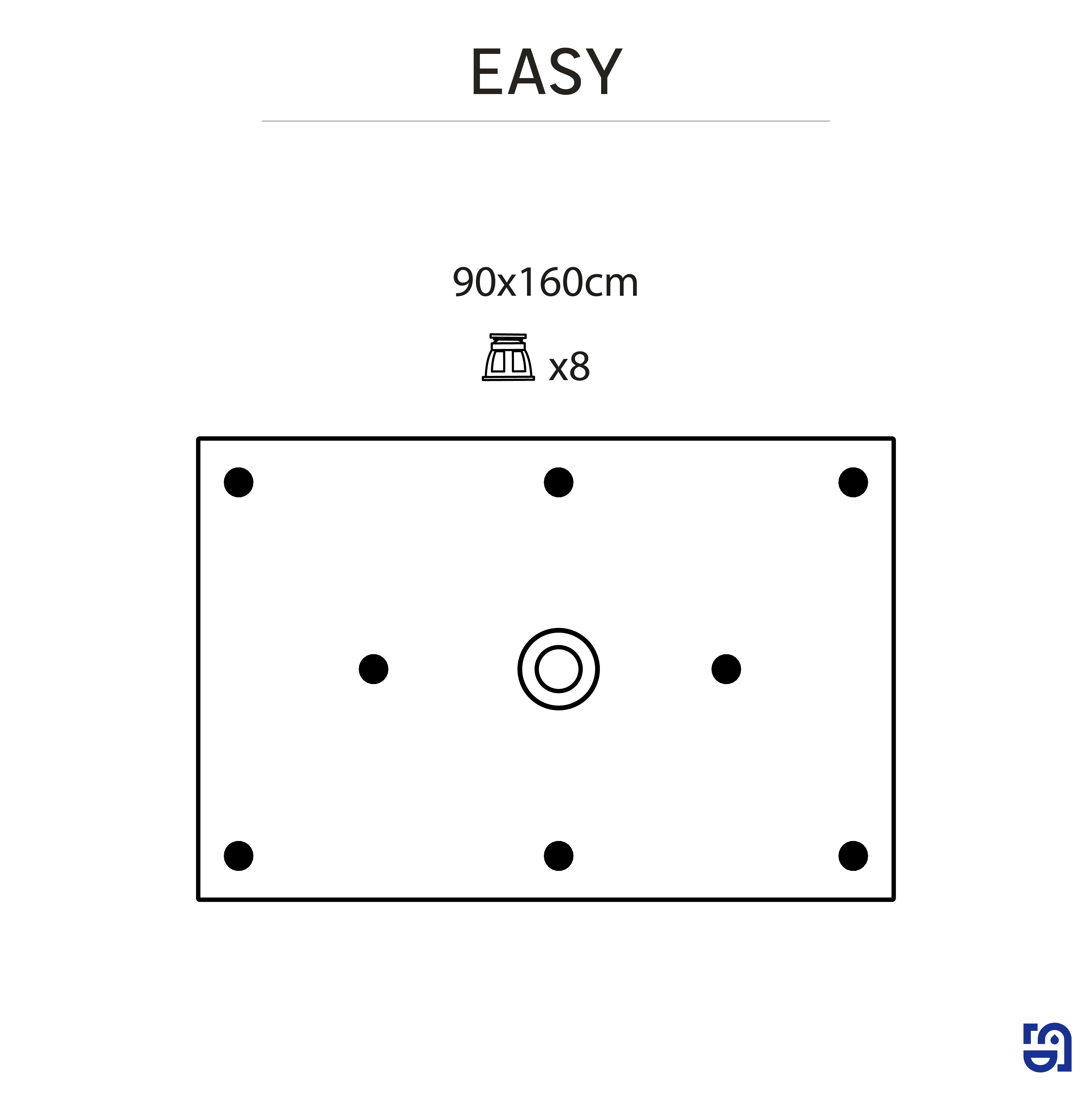 Receveur de douche résine blanc L.160 x l.90 Easy light - 4