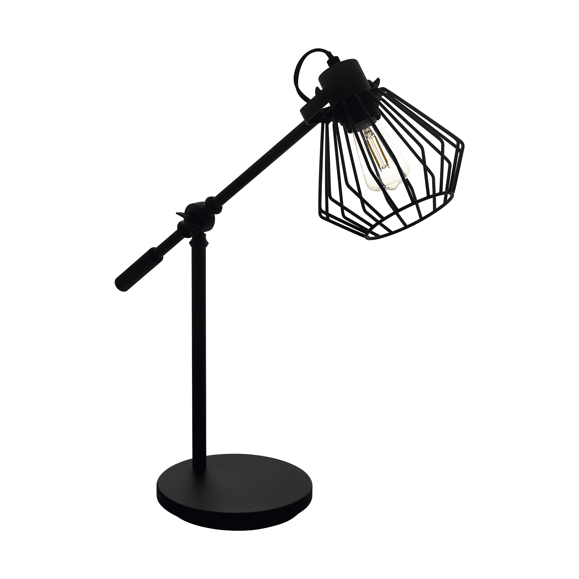 Lámpara de mesa tabillano 1 1 luces e27 1 cm negro