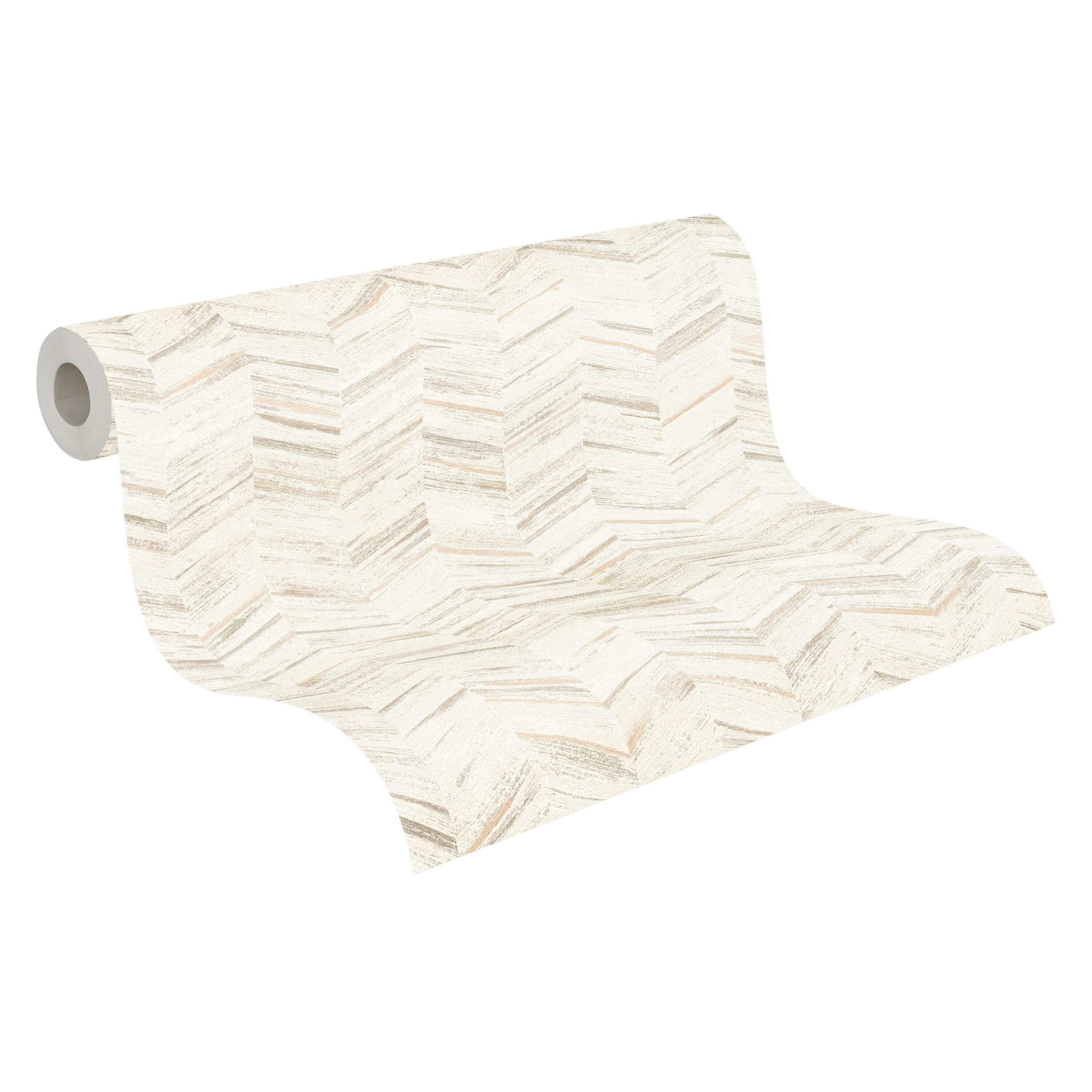 Papel pintado vinilo aplicación cola en pared Geométrico Geo-effect 383096 beige  A.S. CREATION 53cmx10.05m superlavable apto para cocinas o baños - 6