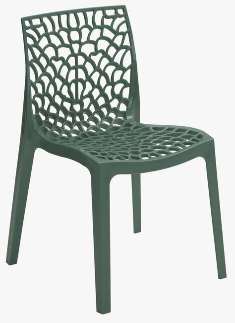 Chaise Grafik en Plastique Vert Laurier