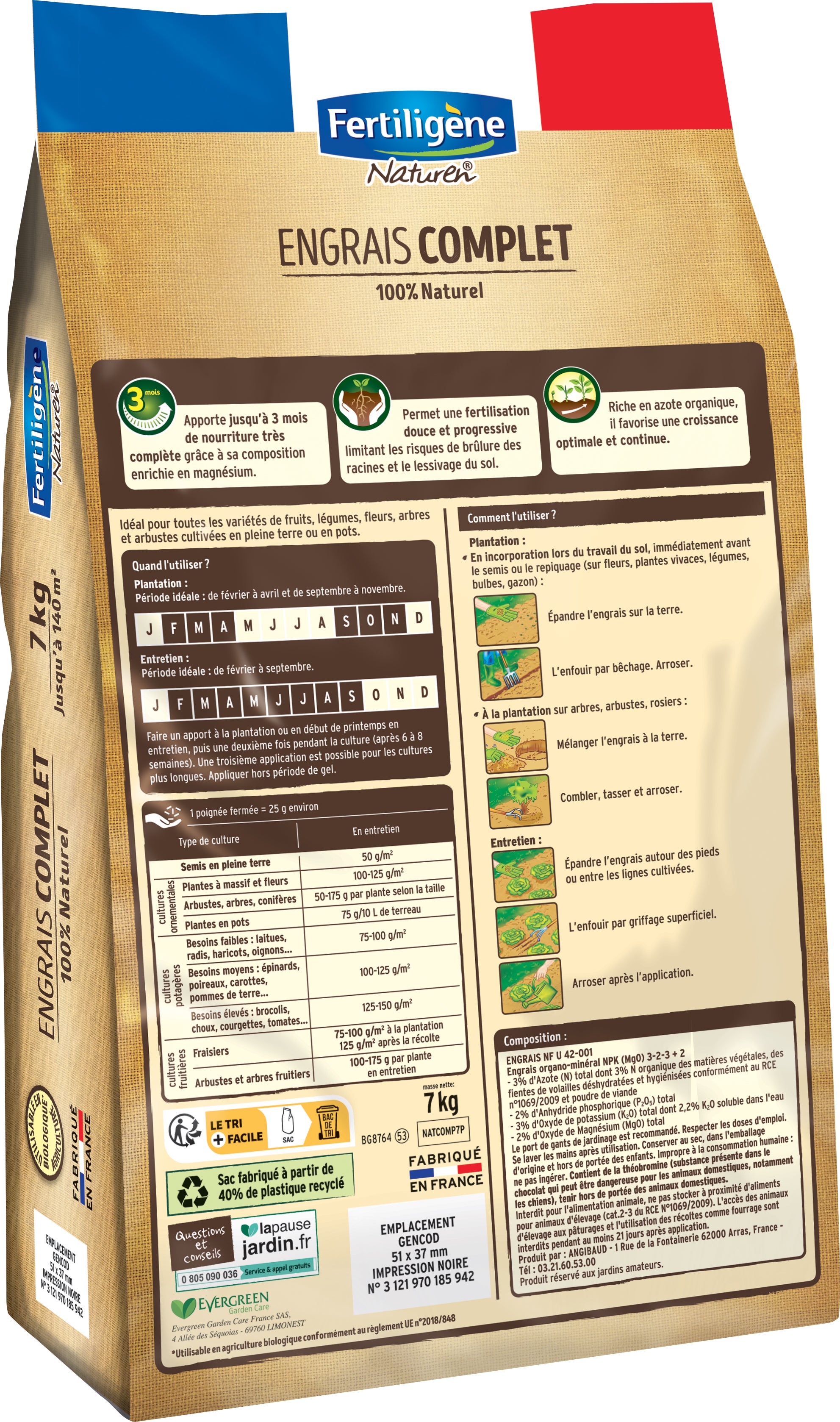 Engrais potager FERTILIGENE 140 m² - 2