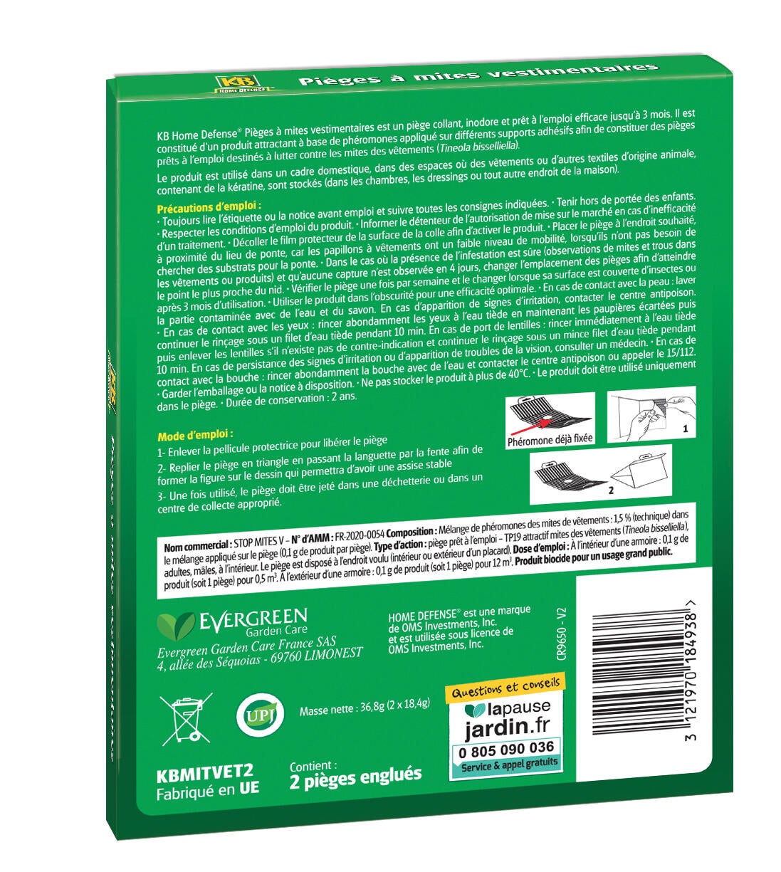 Anti-insectes piège rampants KB, 2 - 2